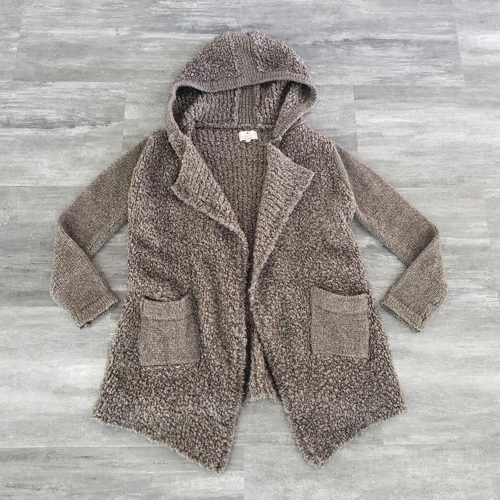 Designer Dark Brown Berretti Chunky Cardigan Long Sleeve Size M / US 6-8 / IT 42-44 - 3 Thumbnail