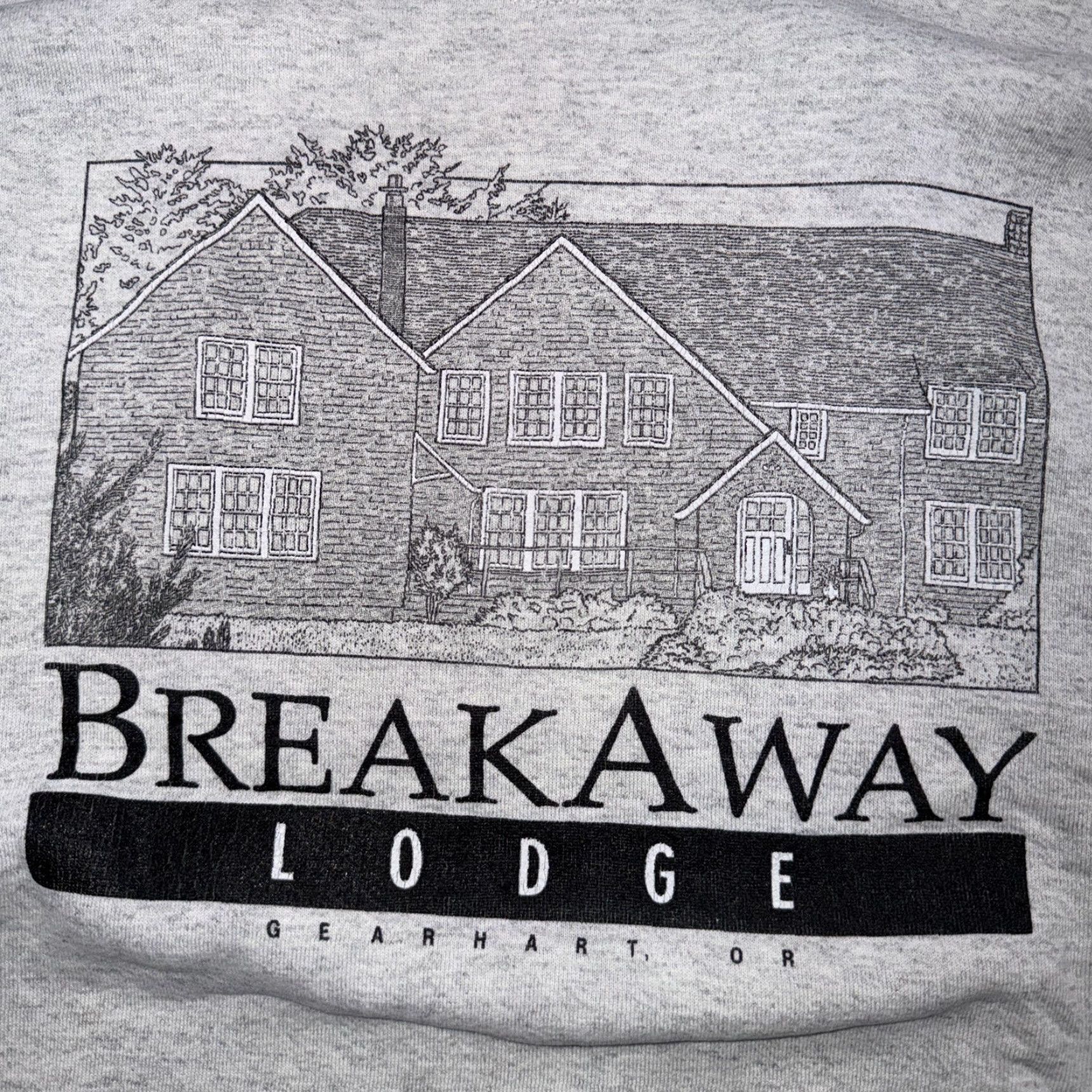 Vintage VTG Oneita Sweatshirt Mens XL Gray Travel USA Breakway Lodge Gearhart Oregon Shirt Pullover Crew Neck Graphic Print Mens Oregon USA Size US XL / EU 56 / 4 - 2 Thumbnail