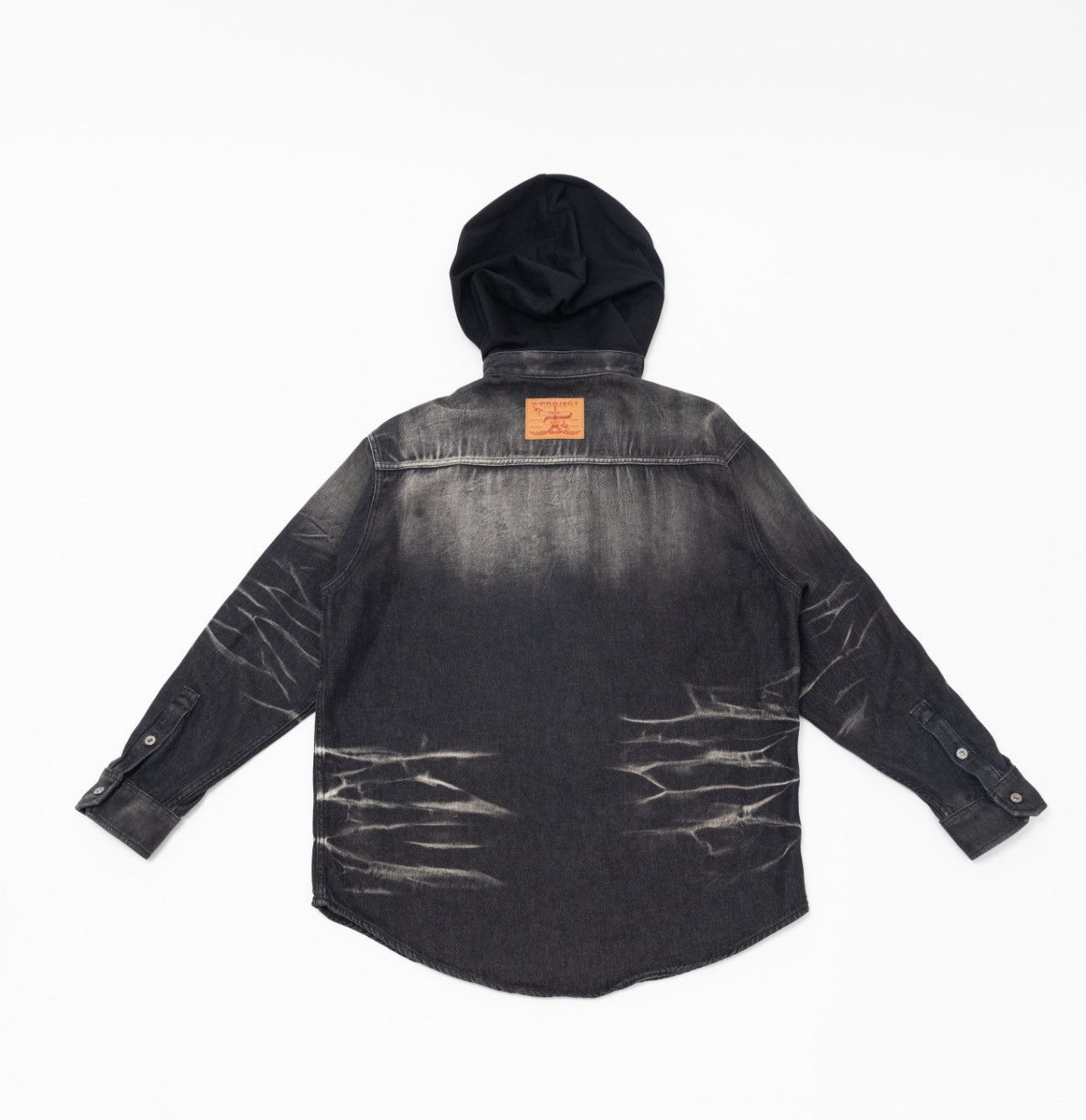 Y/Project Y/ Project Hooded Denim Shirt Size US L / EU 52-54 / 3 - 7 Thumbnail