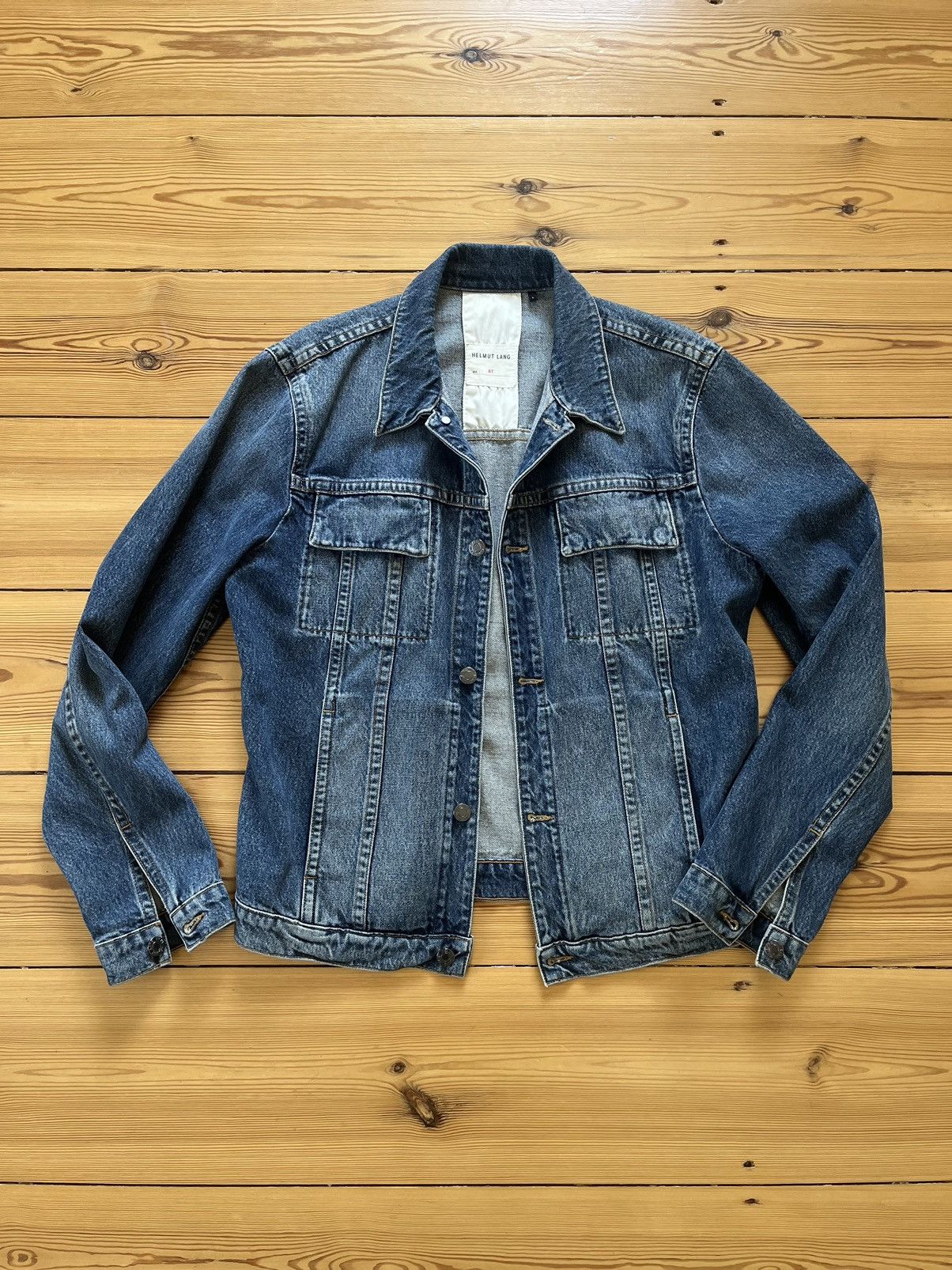 image of Helmut Lang Mr 87 Denim Jacket in Blue, Men's (Size Large)