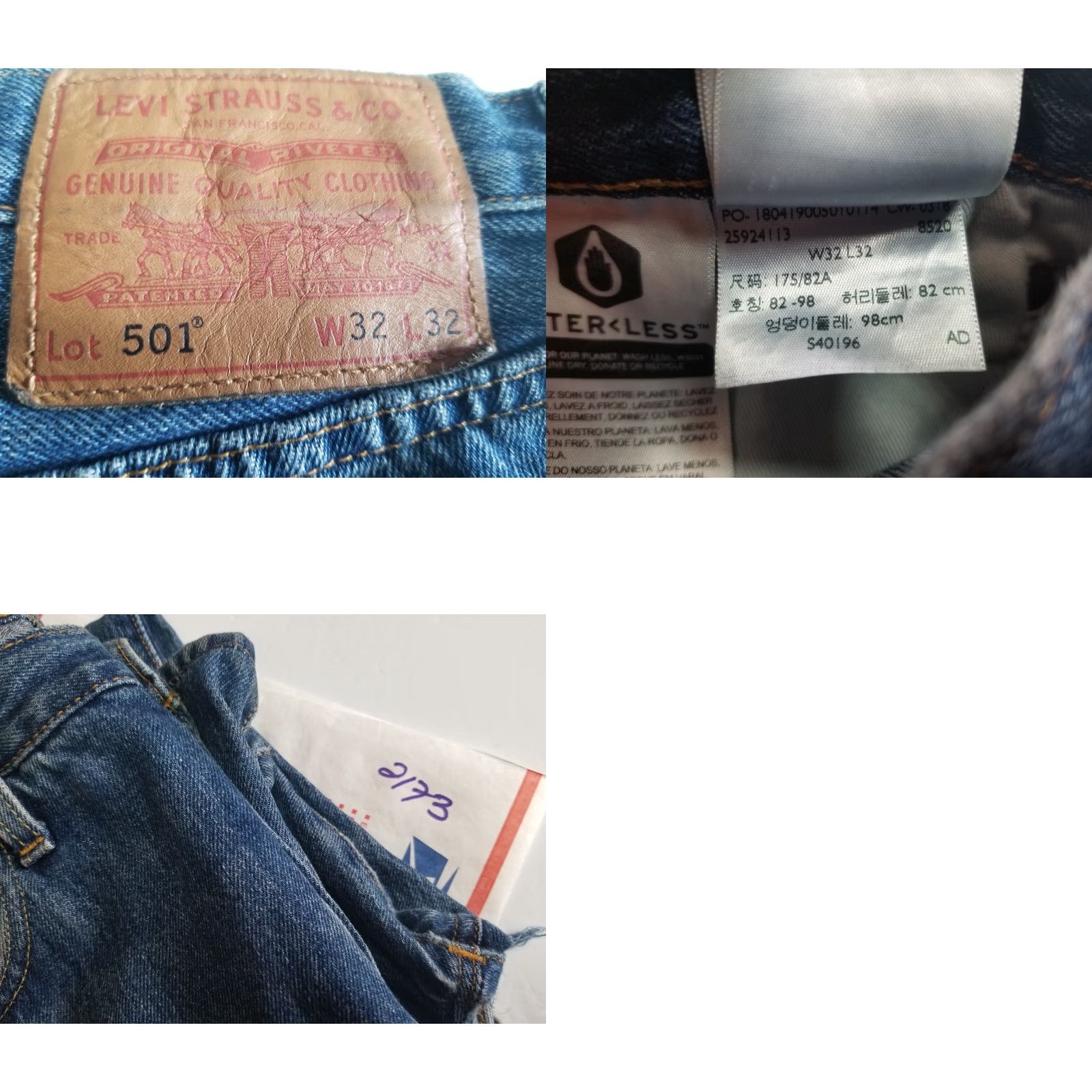 Levi's VINTAGE Levi’s 501 Jeans Mens 32x32 Denim Distressed 90s USA Size US 32 / EU 48 - 9 Thumbnail