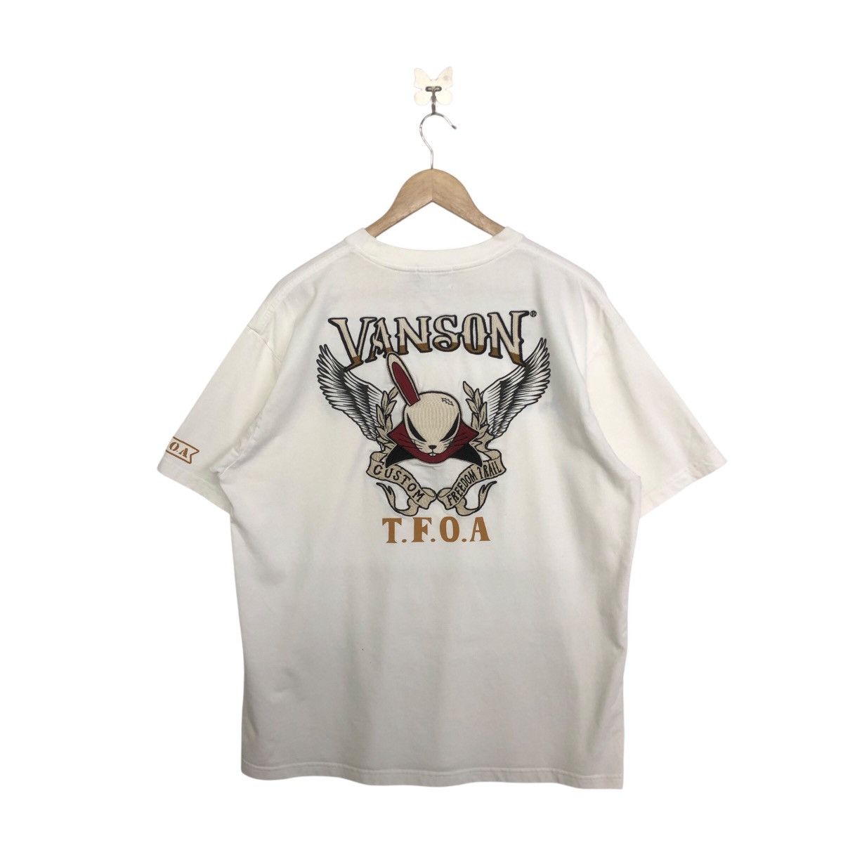 Vanson Leathers VANSON X T.F.O.A COSTOM FREEDOM TRAIL EMBRIODERY TSHIRT Size US XXL / EU 58 / 5 - 1 Thumbnail