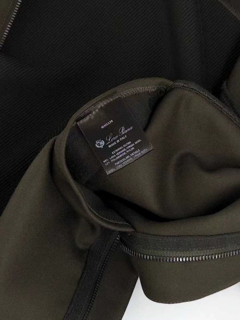 Loro Piana LORO PIANA size M Men's hoodie sweatshirt set in olive gree Size 38L - 7 Thumbnail