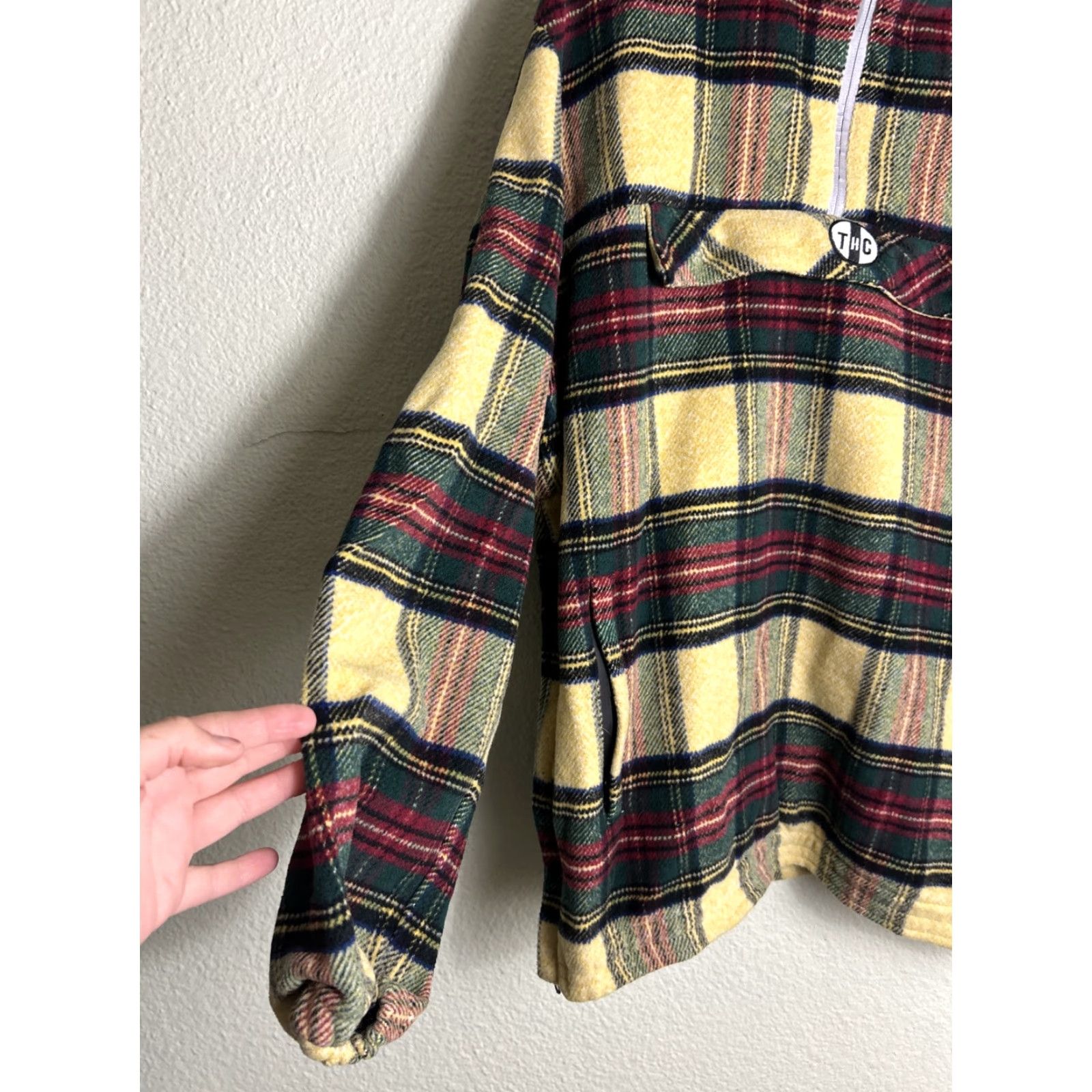 Vintage VINTAGE Tango Hotel Mens Large Pullover Hoodie Plaid Zip Side Pouch Pocket Street Wear Size US L / EU 52-54 / 3 - 2 Thumbnail