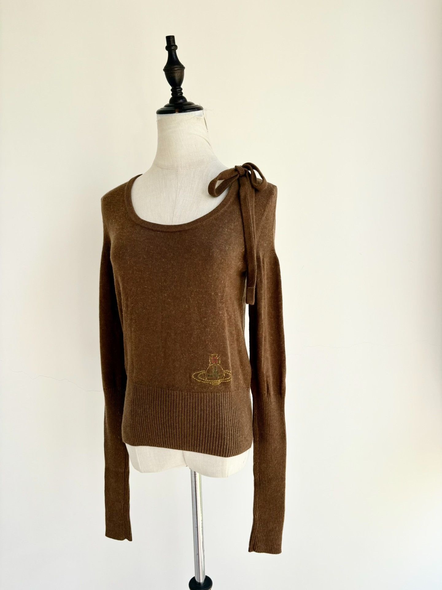 Vivienne Westwood Vivienne Westwood Vintage Brown Saturn Bow Knit Size M / US 6-8 / IT 42-44 - 1 Thumbnail