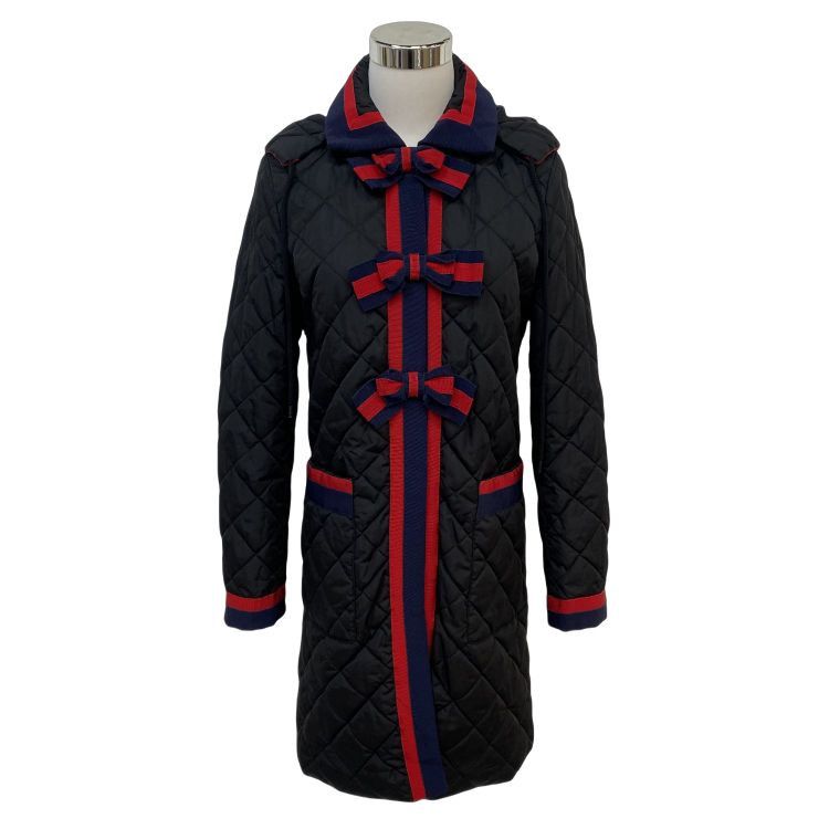 Gucci Gucci Quilted Bow Hooded Jacket Size 38 Size XS / US 0-2 / IT 36-38 - 1 Thumbnail