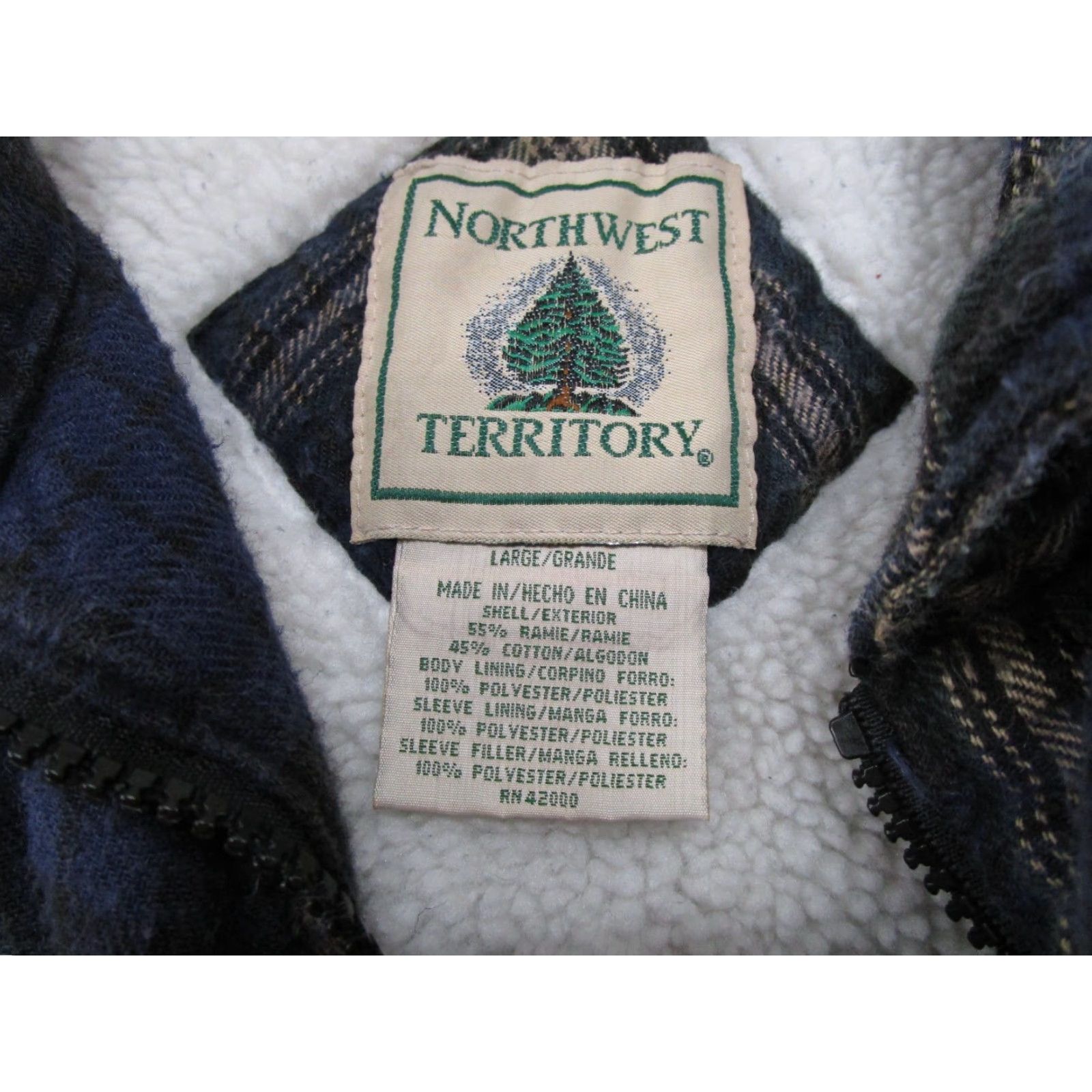 Vintage VINTAGE Northwest Territory Plaid Flannel Jacket Mens L Full Zip Hooded Insulated Lined Shacket Size US L / EU 52-54 / 3 - 2 Thumbnail