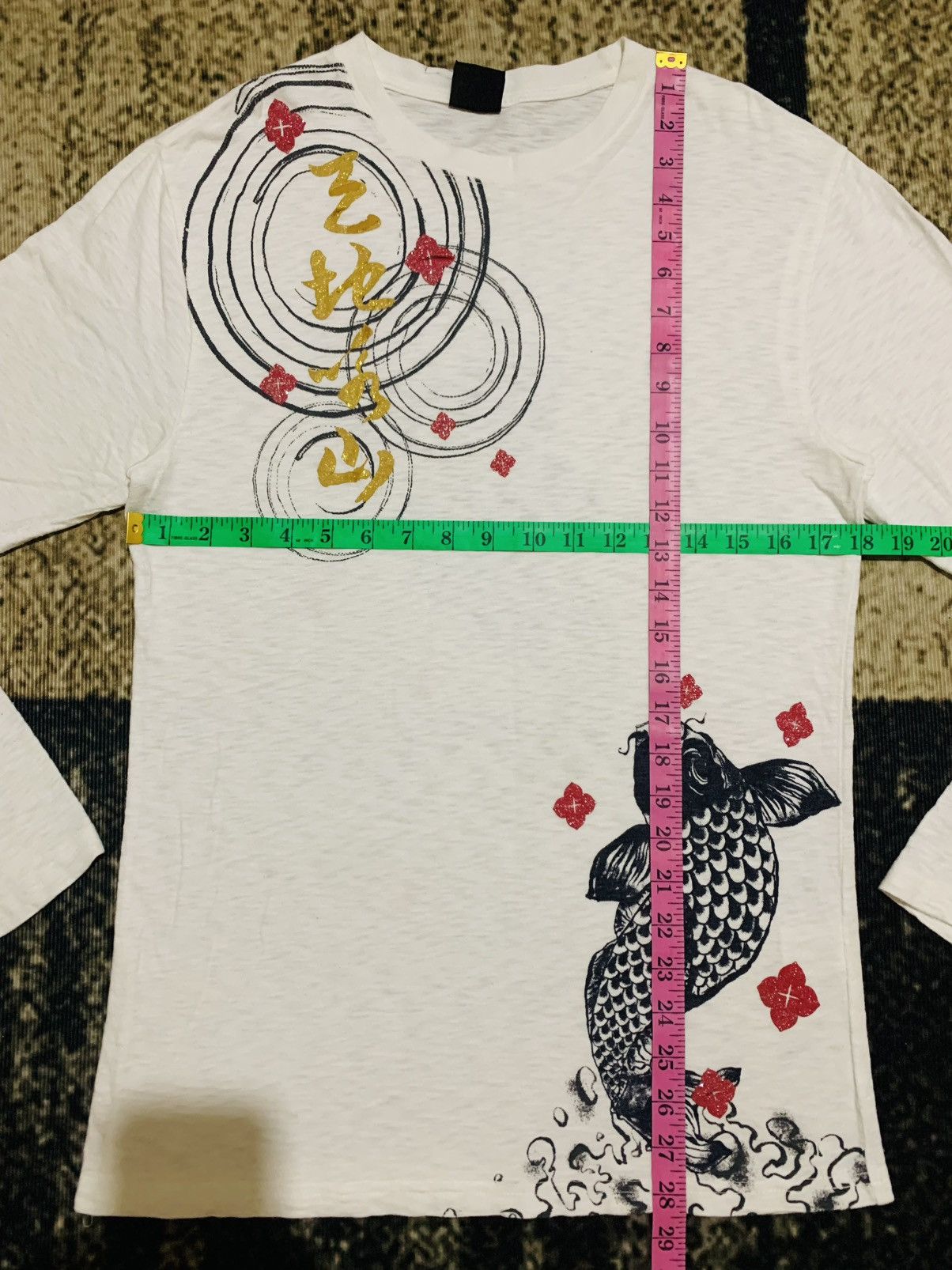 Japanese Brand LAST DROP#Vintage y2k Japanese Koi Fish Long Sleeve Size US S / EU 44-46 / 1 - 5 Thumbnail