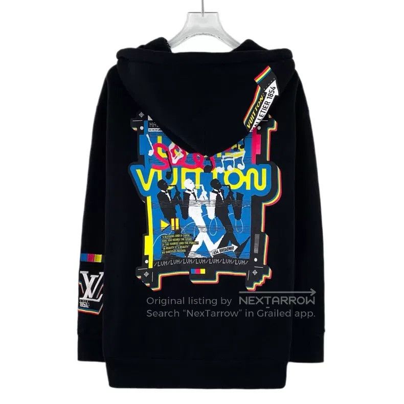 Louis Vuitton Louis Vuitton 23 black logo hooded long-sleeved sweater ja Size US S / EU 44-46 / 1 - 2 Thumbnail