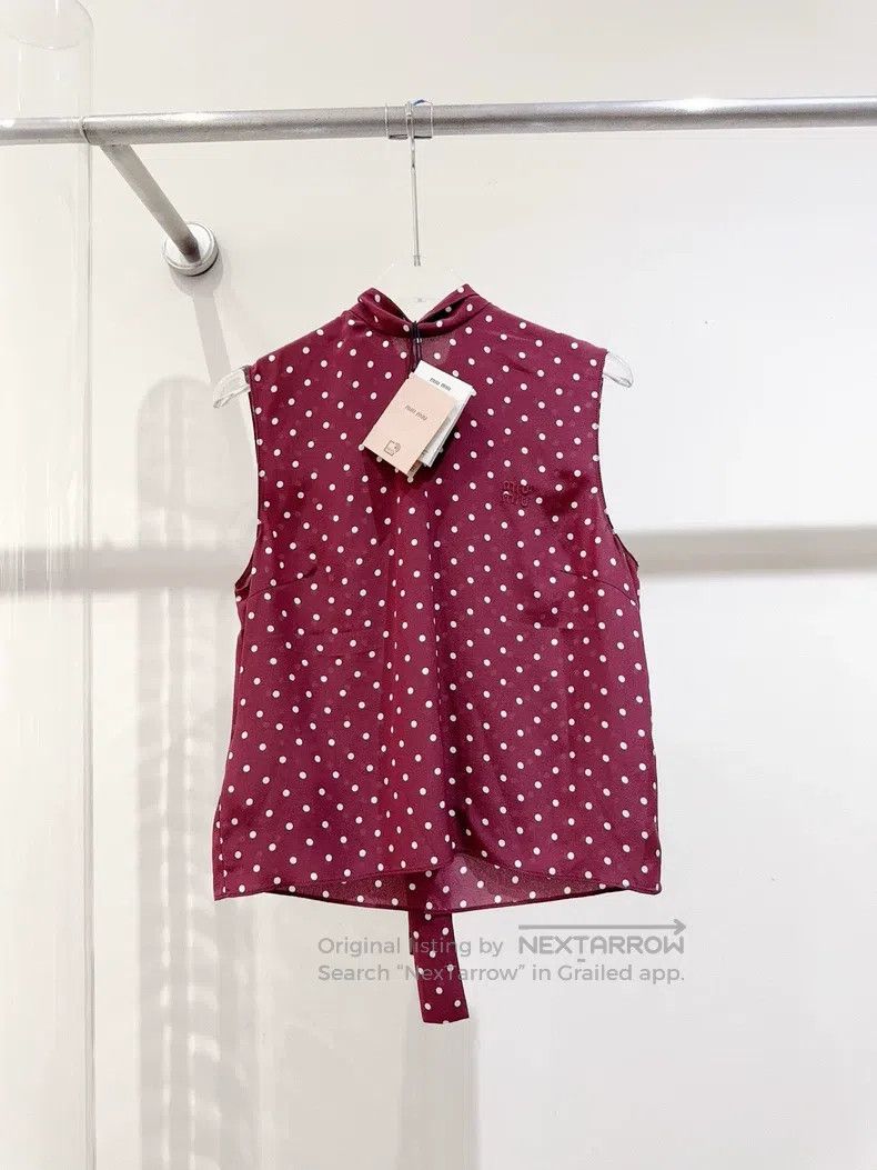Miu Miu Miu Miu 38 Retro red polka dot top Size M / US 6-8 / IT 42-44 - 2 Thumbnail