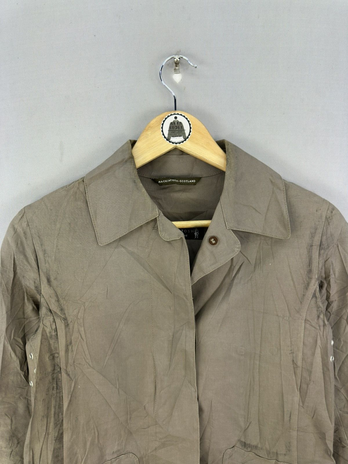 Mackintosh Mackintosh Scotland Cotton Rubber Proofed Jacket Size US S / EU 44-46 / 1 - 7 Thumbnail