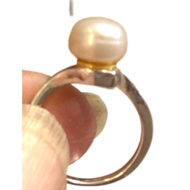 Other .925 Sterling Silver Ring With Genuine Pearl Accent-Size 5.7 Size ONE SIZE - 4 Thumbnail