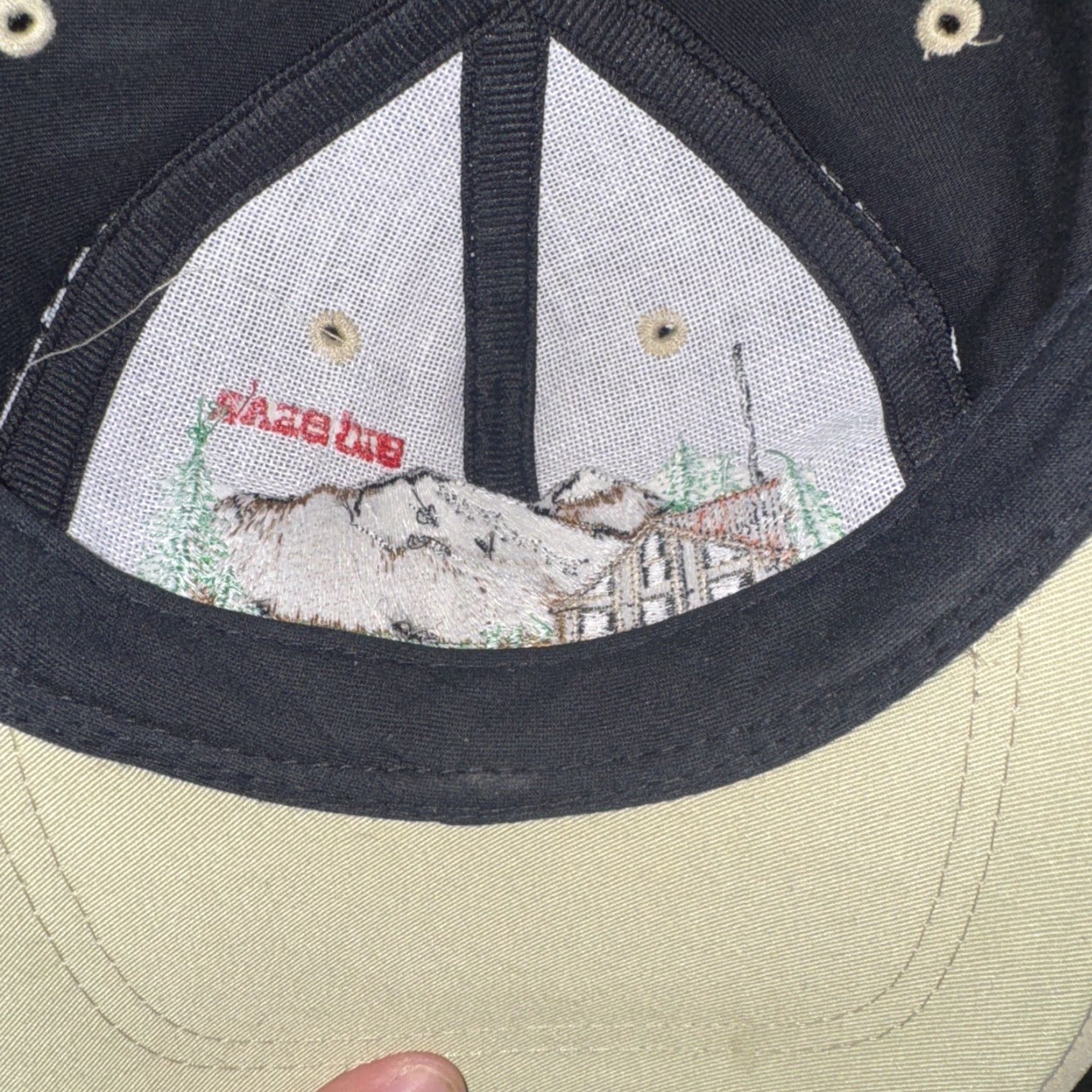 Vintage VINTAGE Big Bear Lake Snapback Hat Black Tan Embroidered Souvenir Trucker Cap Mens One Size Adjustable Outdoor 90s Size ONE SIZE - 5 Thumbnail