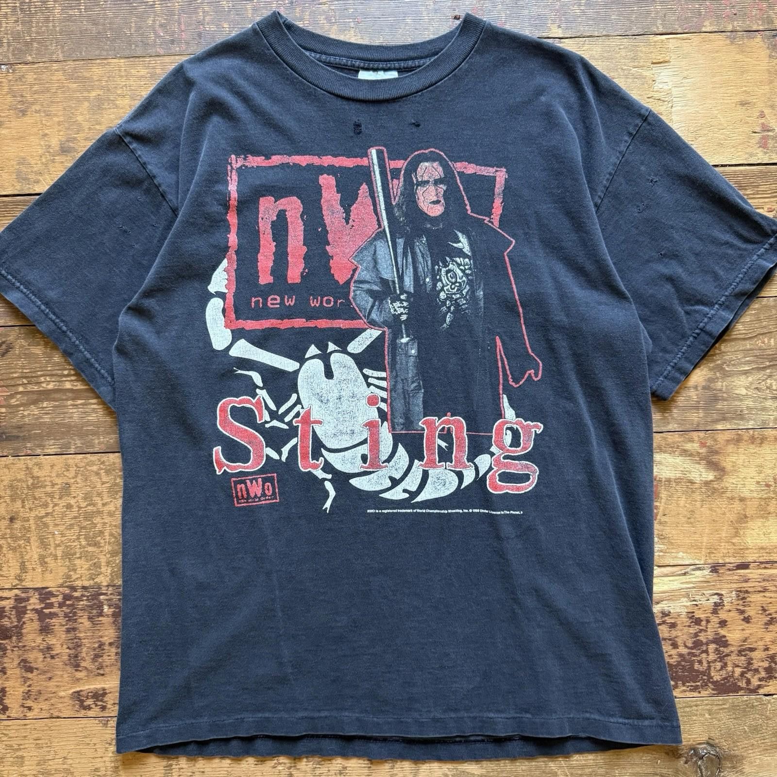 Vintage Sting T-Shirt Large WWE Wrestling 90s Wolf Pack NWO