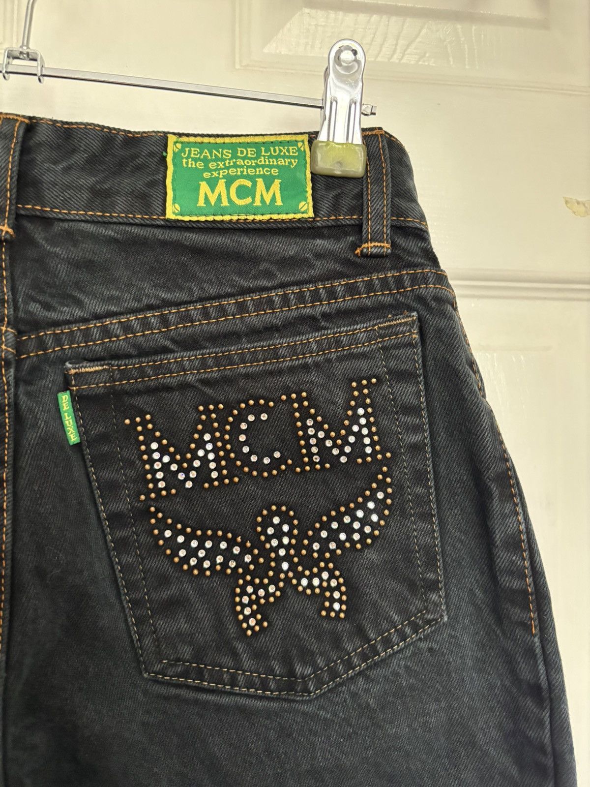 MCM Vintage Women’s MCM Jeans De Luxe Black Denim Jeans Size 29" - 4 Thumbnail