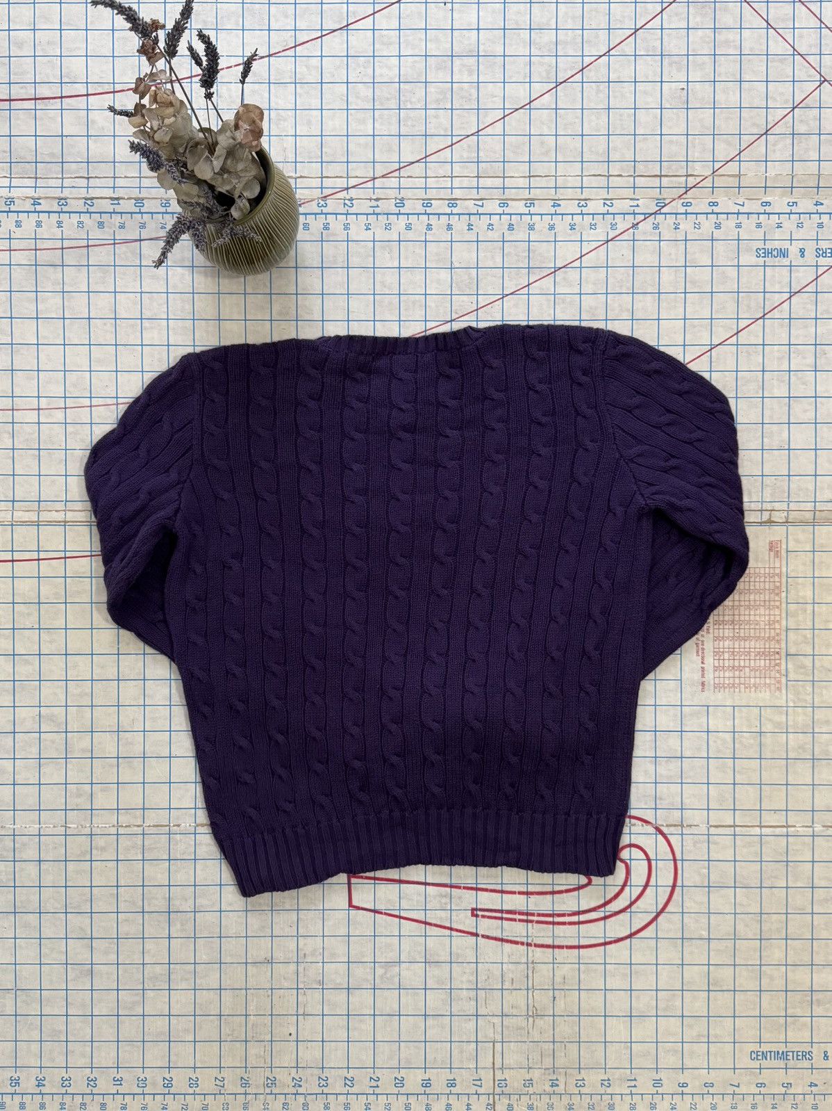 Polo Ralph Lauren × Ralph Lauren Ralph Lauren Cable Knit Sweater Purple Women’s Size Medium Size M / US 6-8 / IT 42-44 - 9 Thumbnail