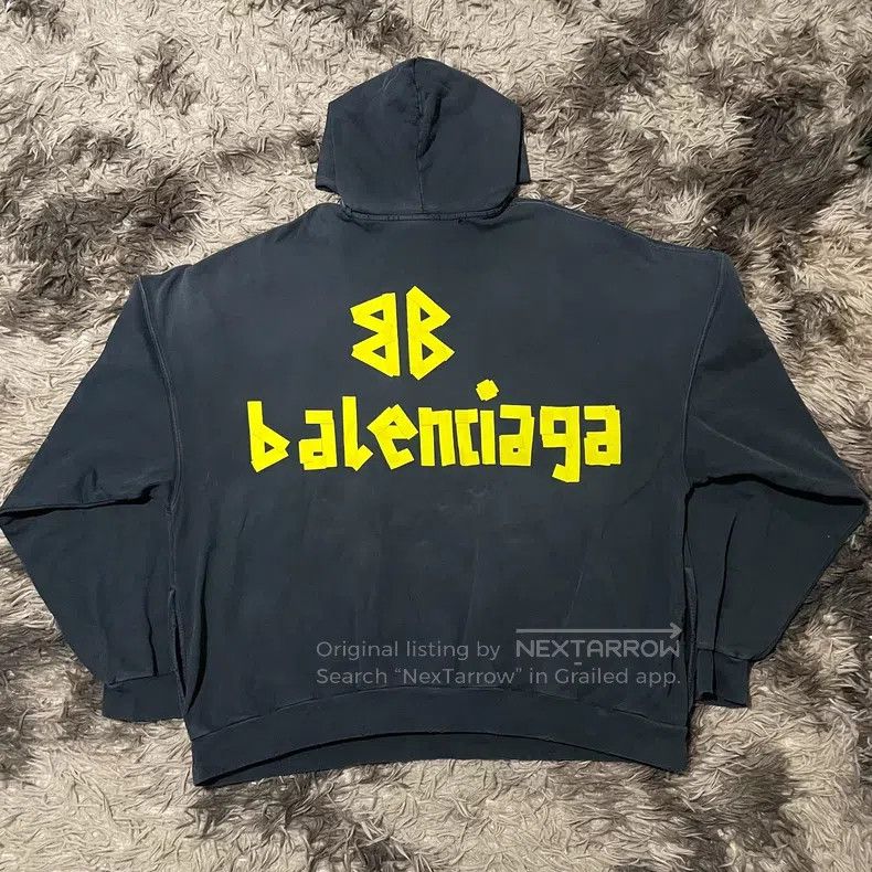 Balenciaga Balenciaga Tape and adhesive paper texture sweatshirt Size US XL / EU 56 / 4 - 2 Thumbnail
