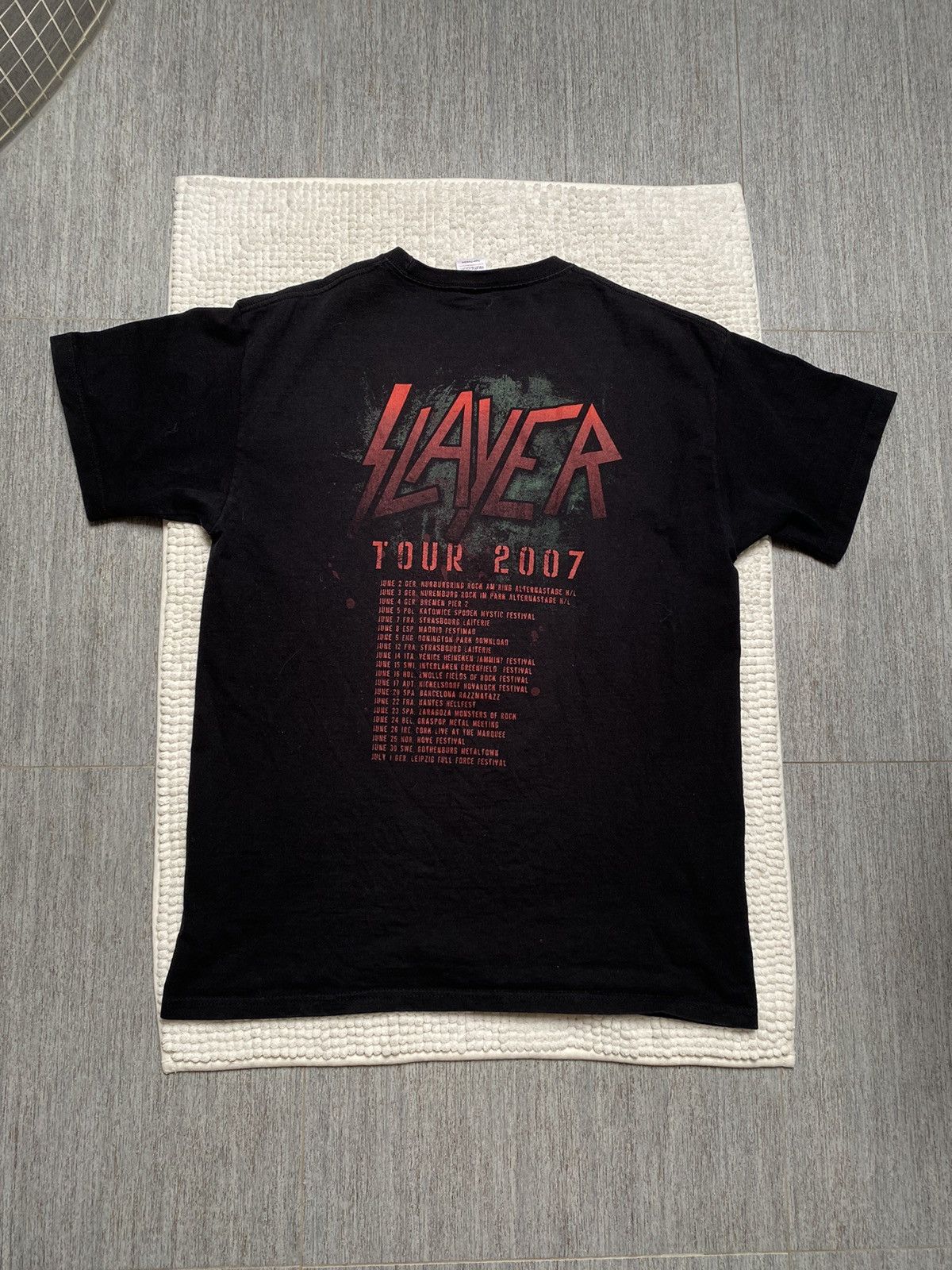 Band Tees × Slayer × Vintage Slayer tour tee 2007 skull soldier y2k alternative opium Size US L / EU 52-54 / 3 - 12 Thumbnail