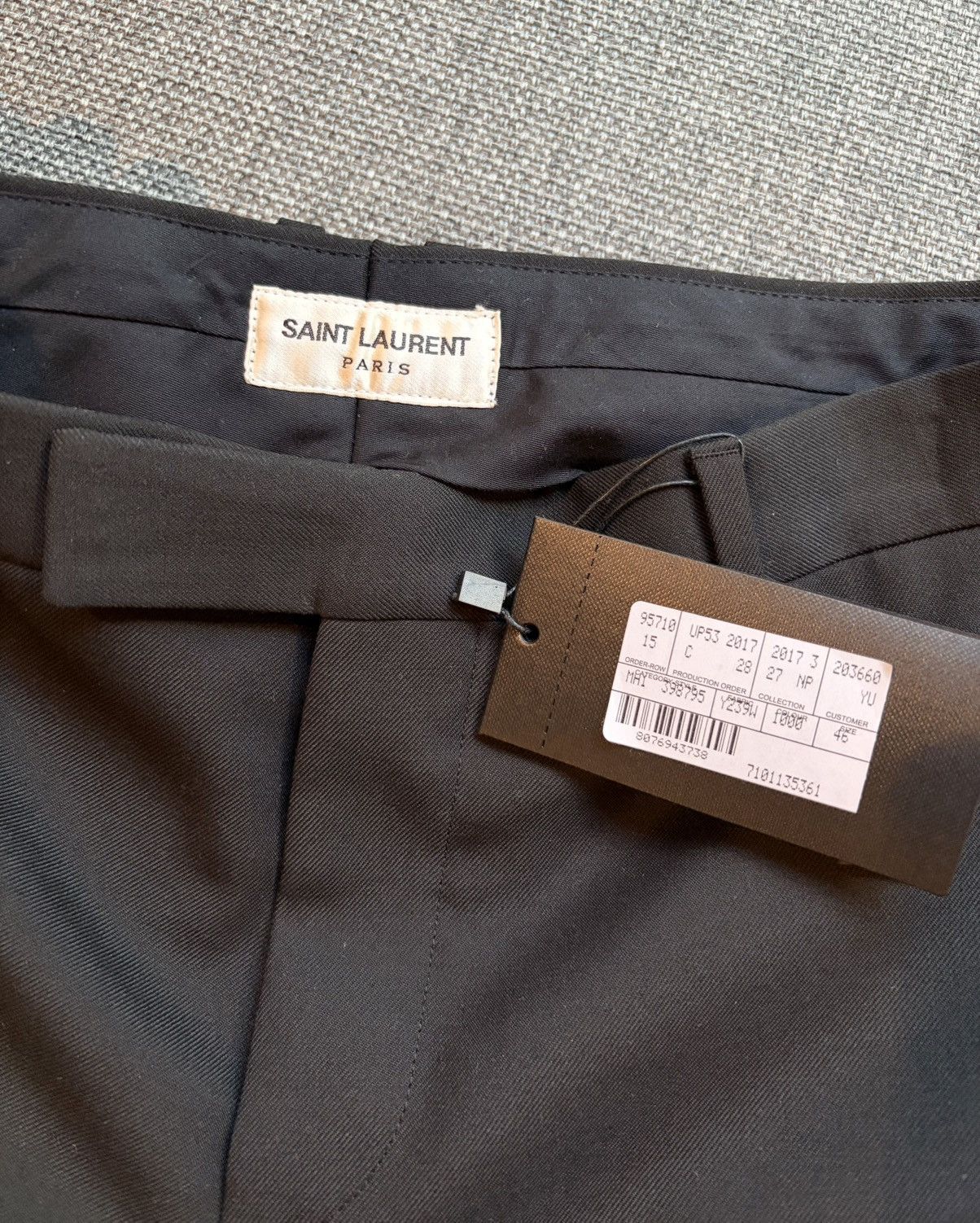 Saint Laurent Paris Slim Fit trousers in wool size 46 Size 36R - 5 Thumbnail