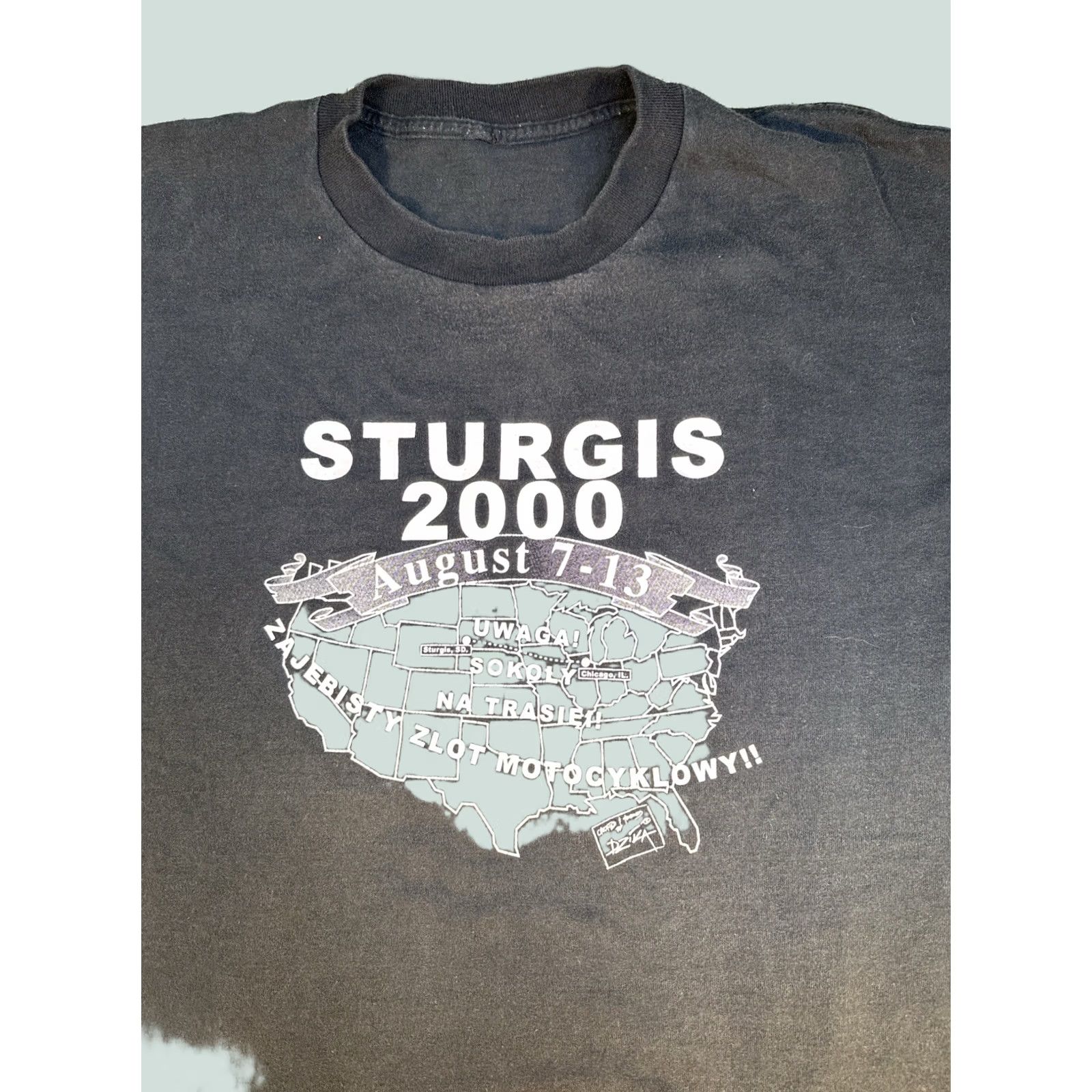 Vintage VINTAGE Sturgis T-Shirt XL Black USA Sokół MC Chicago Polish Motorcycle Club 2000 Size US XL / EU 56 / 4 - 1 Thumbnail