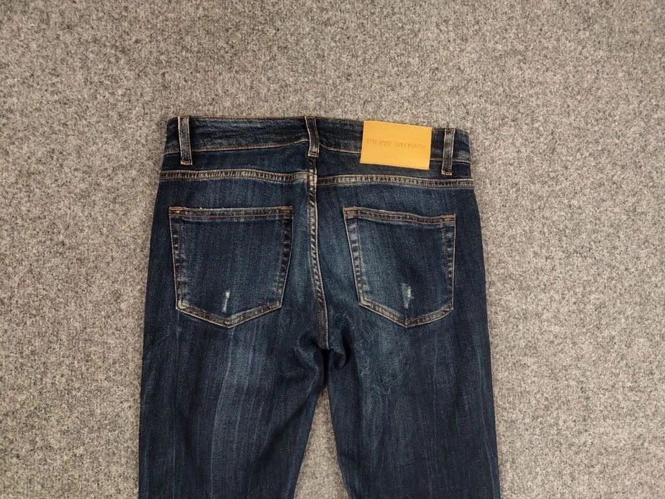 Balmain Pierre Balmain Design 17 CV Distressed Denim Slim Jeans Size US 26 / EU 42 - 7 Thumbnail