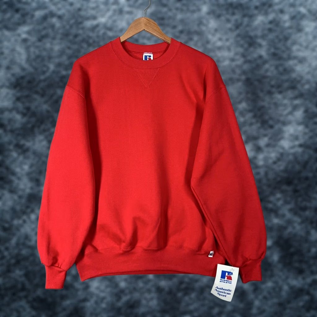 Russell Athletic VINTAGE Russell Athletic Sweatshirt Mens XL Red PowerFit Crew Made USA 90s Size US XL / EU 56 / 4 - 1 Thumbnail