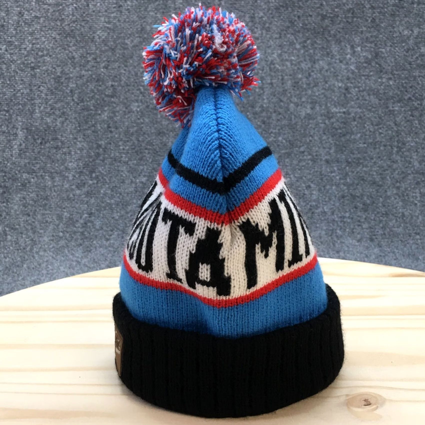 Twins Minnesota Twins Pompom Beanie Hat Mens Blue Red OS Cuff Knitted Caribou Coffee Size ONE SIZE - 6 Thumbnail