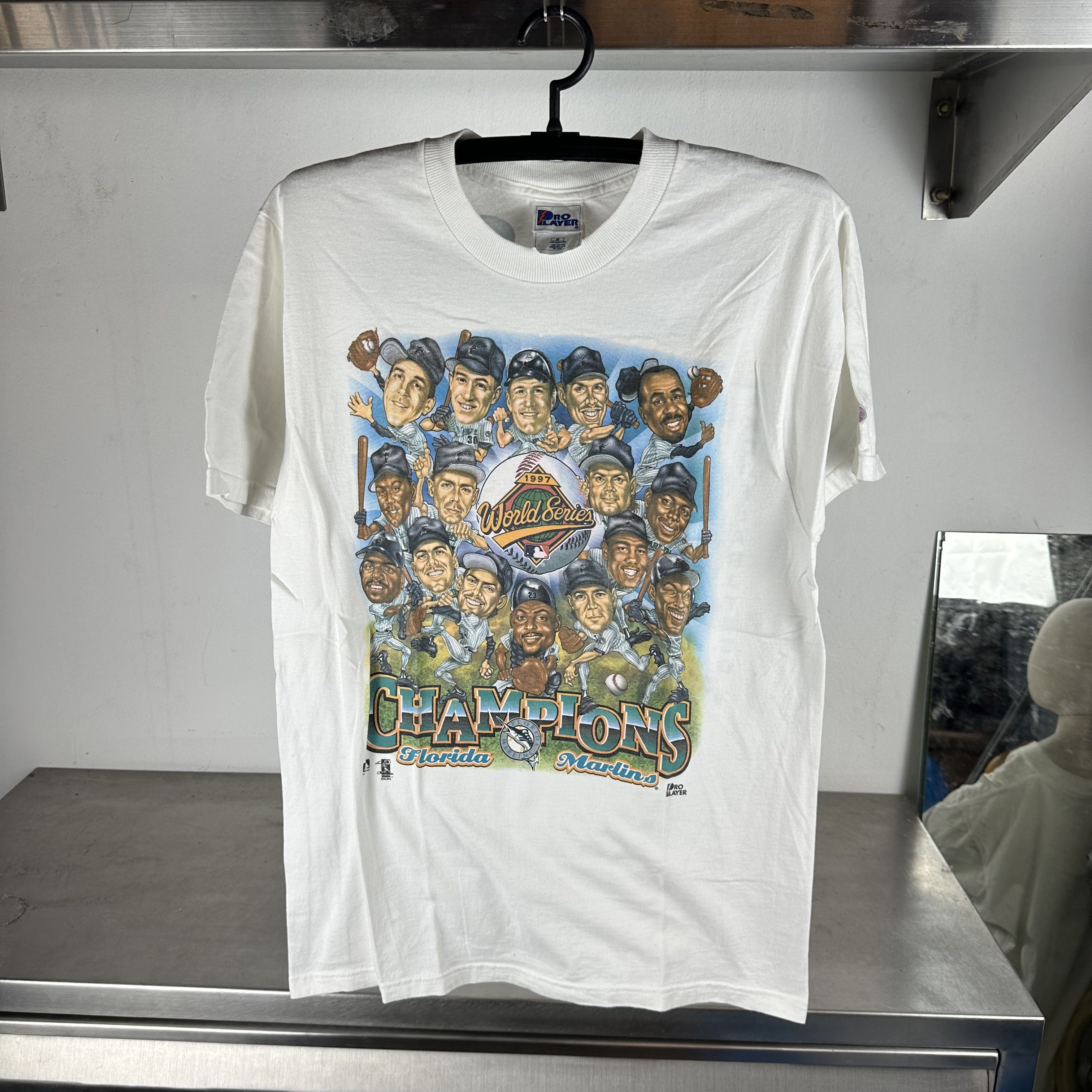 Vintage ​1997 Florida Marlins MLB World Champions Caricature T-Shirt Size US L / EU 52-54 / 3 - 1 Thumbnail