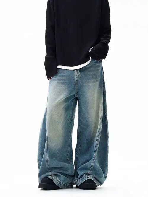 VIBE Heavyweight vintage wash tie-dye hip-hop baggy jeans Size US 30 / EU 46 - 4 Thumbnail