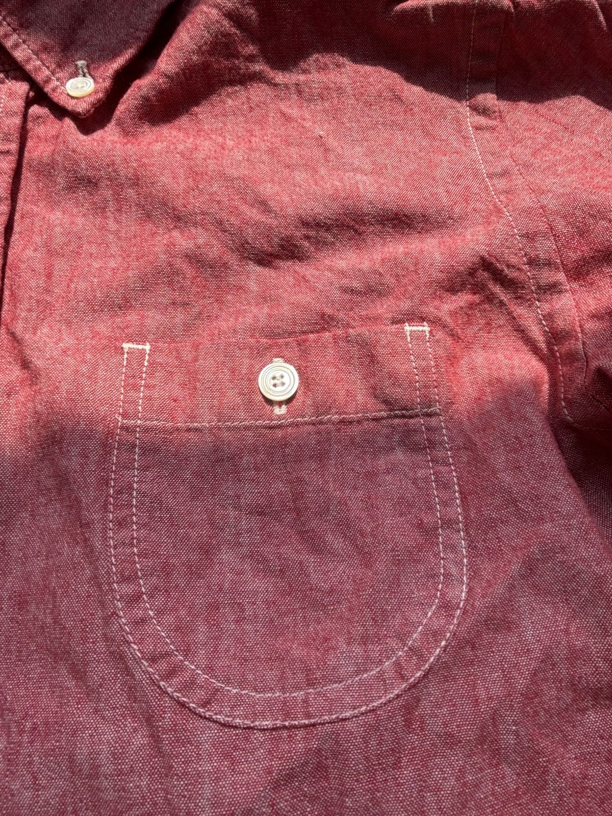 Comme des Garcons Junya Watanabe Man AD2010 Short Sleeve Pink BD Shirt Size US M / EU 48-50 / 2 - 9 Thumbnail
