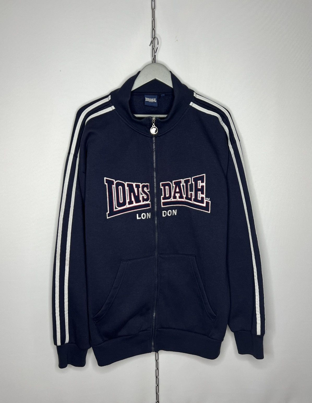 Lonsdale Vintage Lonsdale London Big Logo Full Zip Fleece Jacket Size US XXL / EU 58 / 5 - 1 Thumbnail
