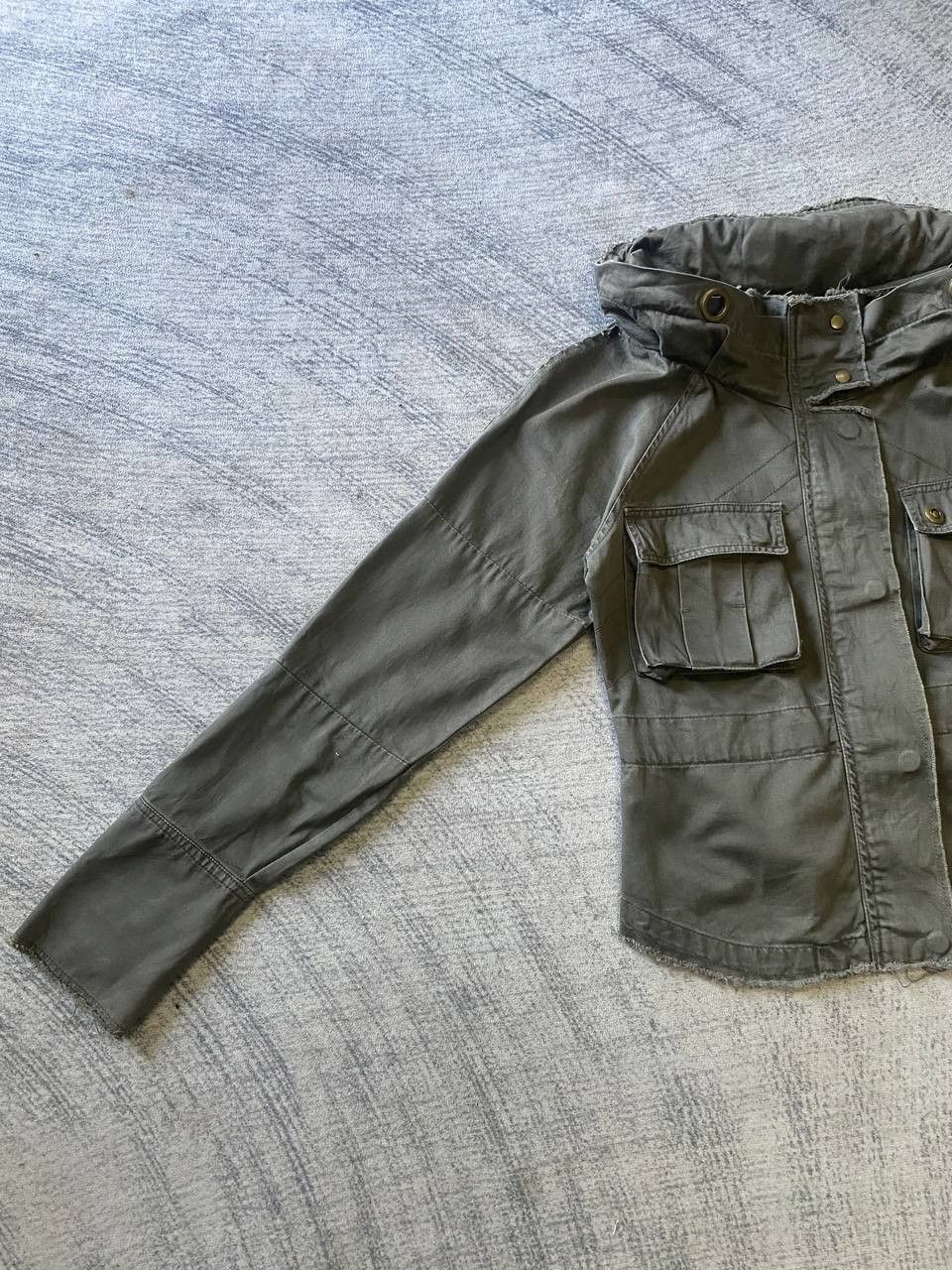 Japanese Brand Bono Style Crop Military Jacket Raw Edge Japanese Aesthetic Size S / US 4 / IT 40 - 3 Thumbnail