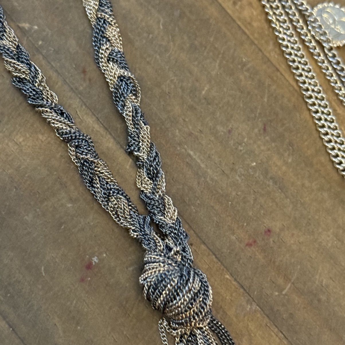Jessica Simpson Jessica Simpson two tone multi chain knot tassel necklace Size ONE SIZE - 3 Thumbnail