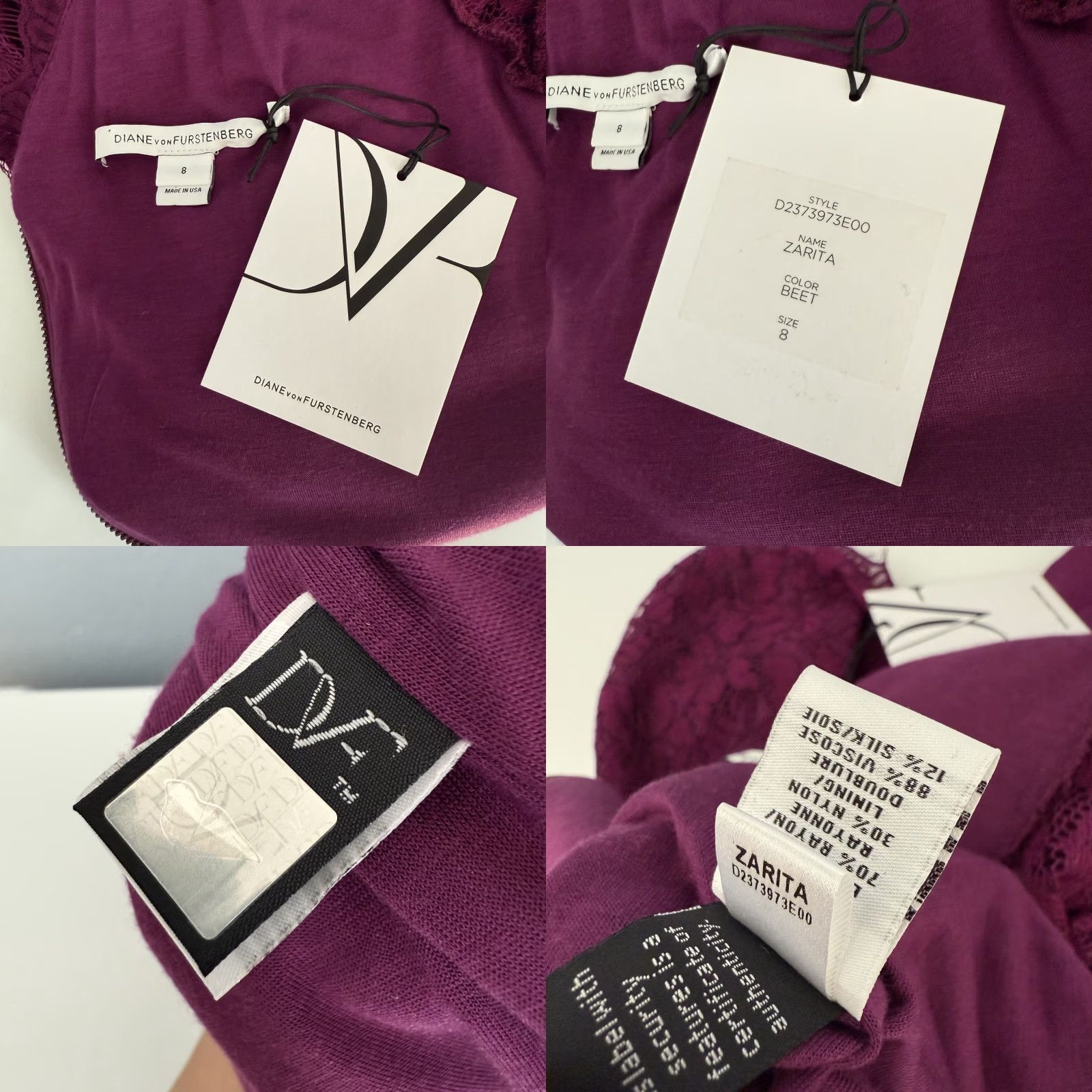 Diane von Furstenberg Diane von Furstenberg Zarita Lace Sheath Dress Beet Size 8 Dress Size M / US 6-8 / IT 42-44 - 8 Thumbnail