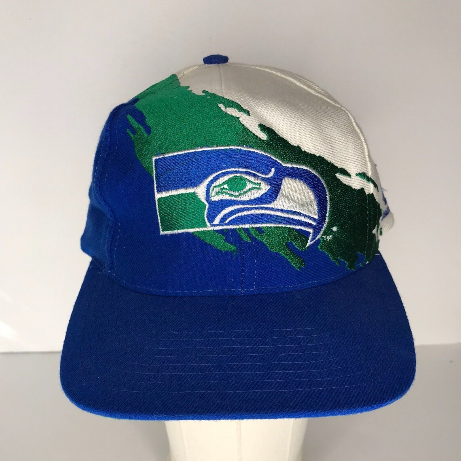 Pro Line Vintage 90s Seattle Seahawks Pro Line Splash Snapback Hat Size ONE SIZE - 1 Thumbnail