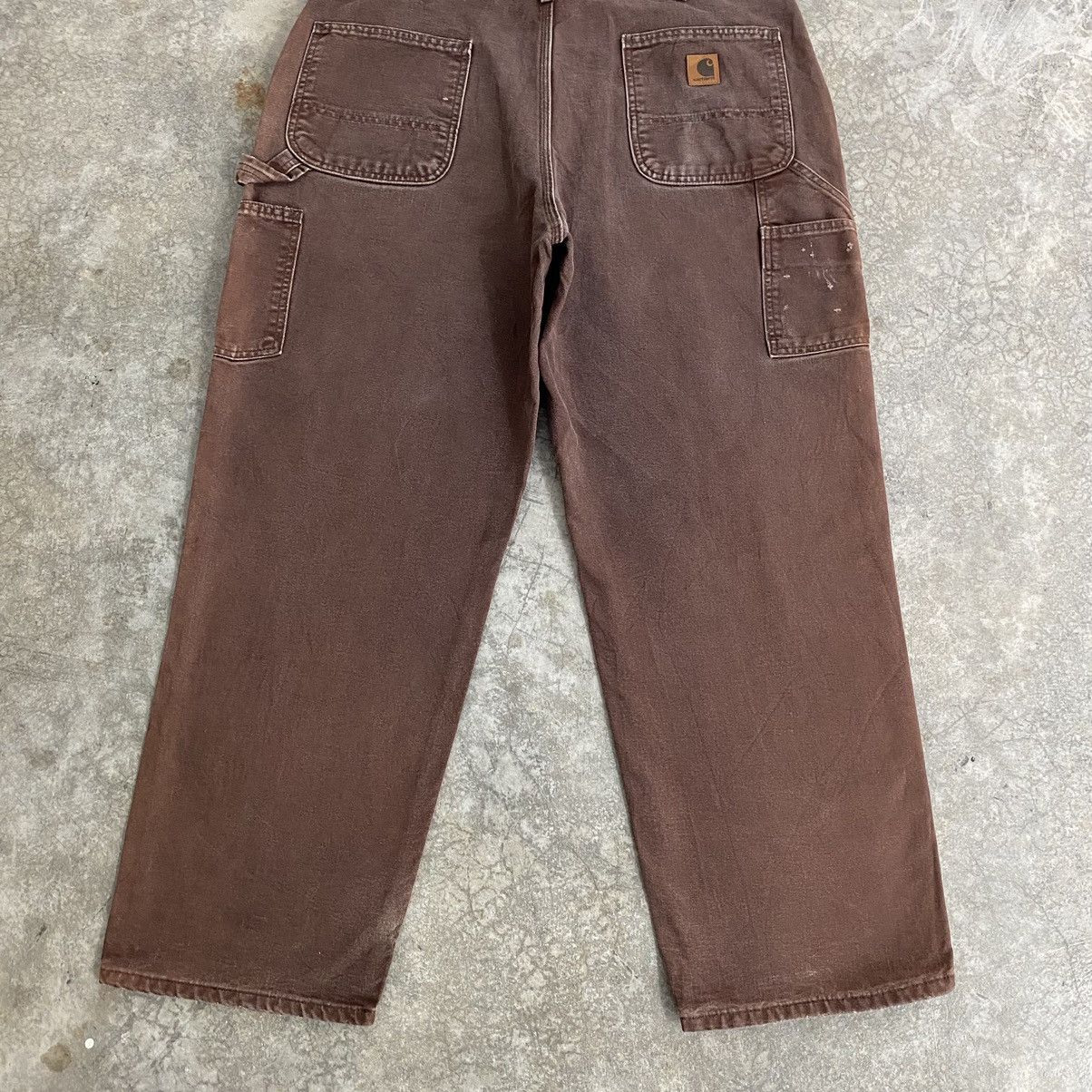 Carhartt Vintage Carhartt Faded Brown Carpenter Workwear Pants Size US 38 / EU 54 - 18 Thumbnail