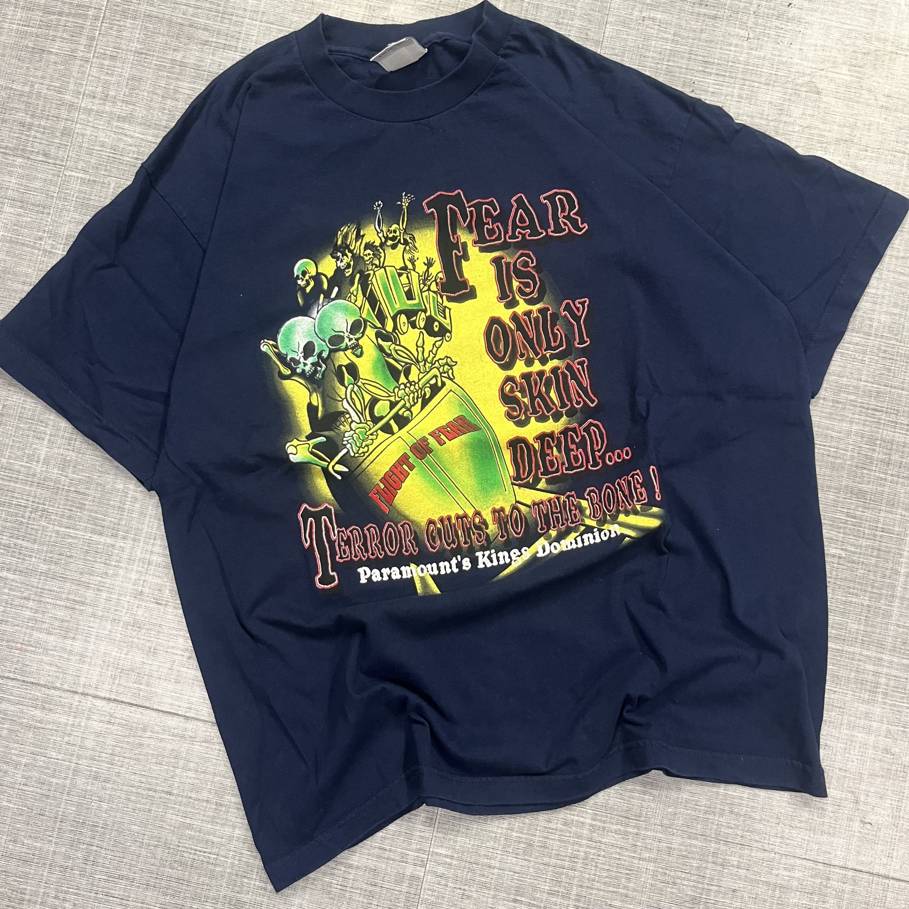 Disney × Vintage Crazy Vintage 90s Kings Dominion Fear is only Skin Deep Tee Size US XL / EU 56 / 4 - 1 Thumbnail