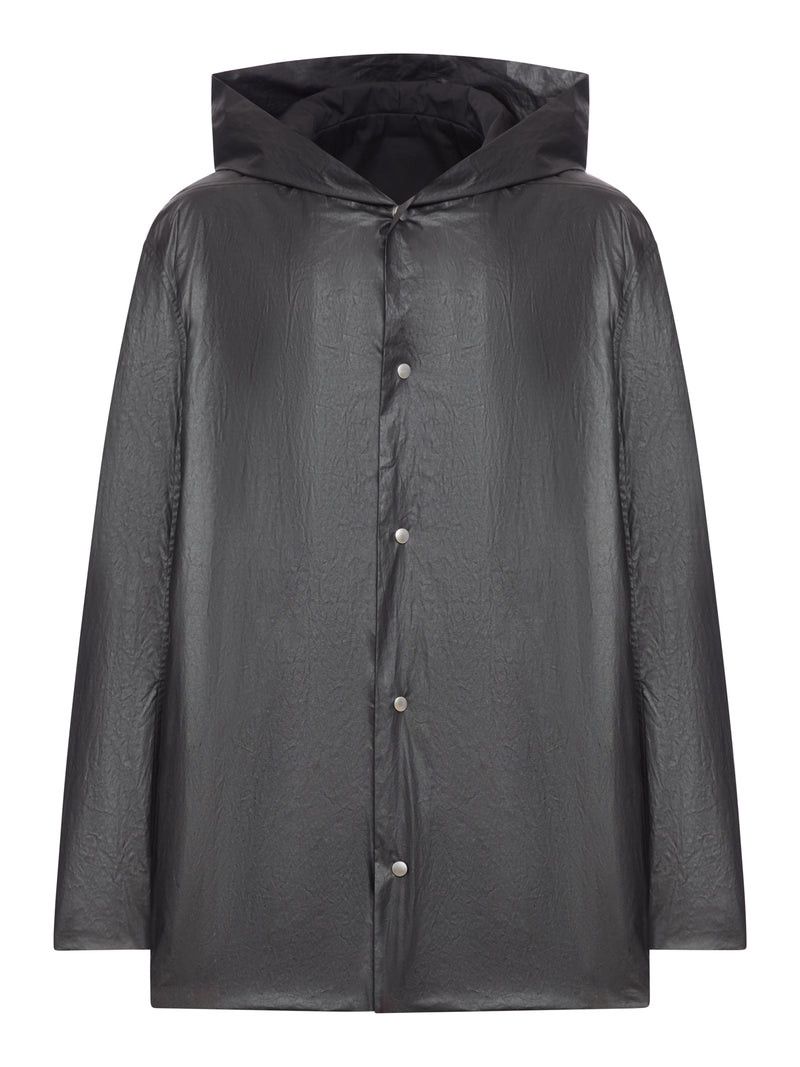 Rick Owens WAXED LEATHER OVERSHIRT Size US L / EU 52-54 / 3 - 1 Thumbnail