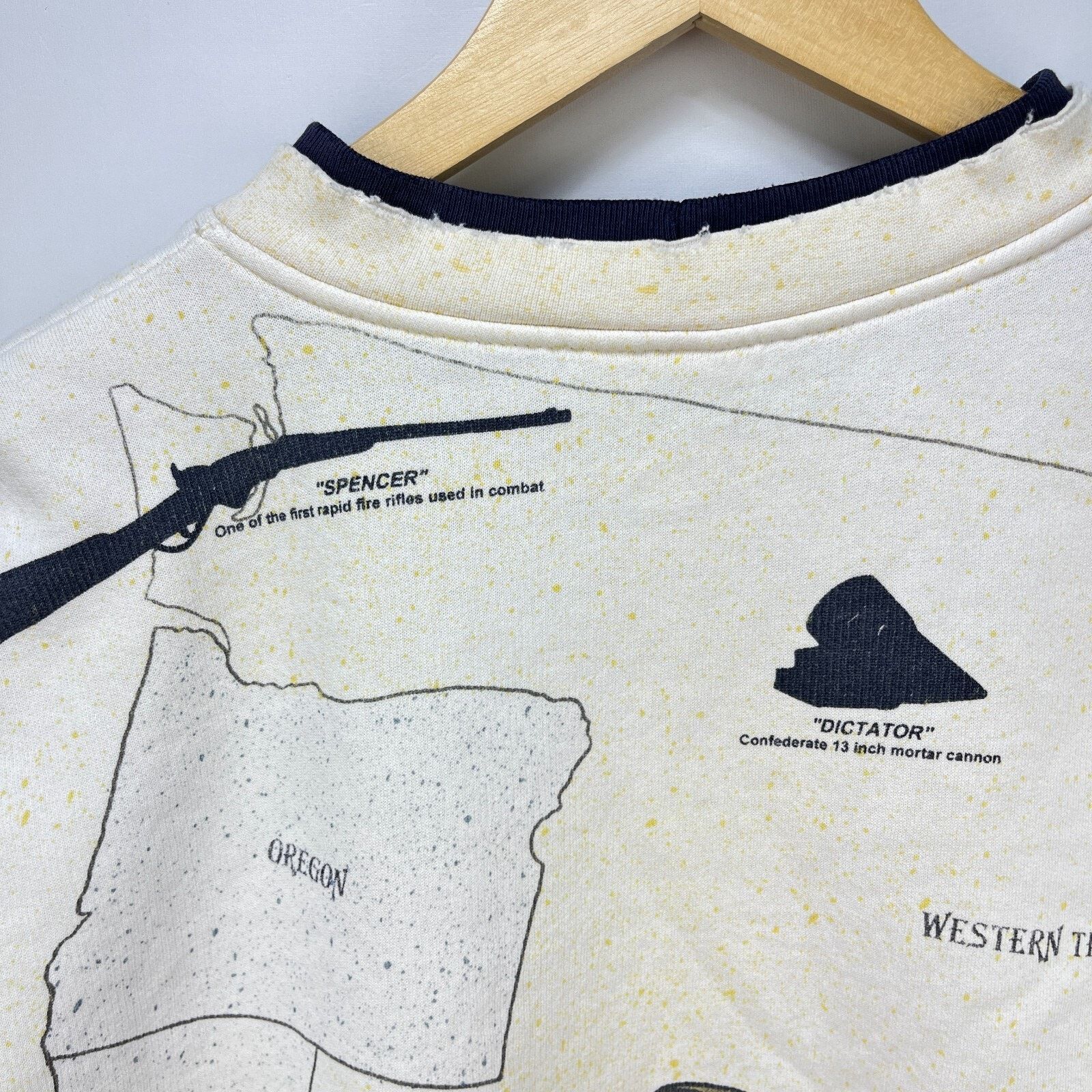 Vintage Vintage 90s Civil War Map USA Sweatshirt XL All over Print Size US XL / EU 56 / 4 - 9 Thumbnail