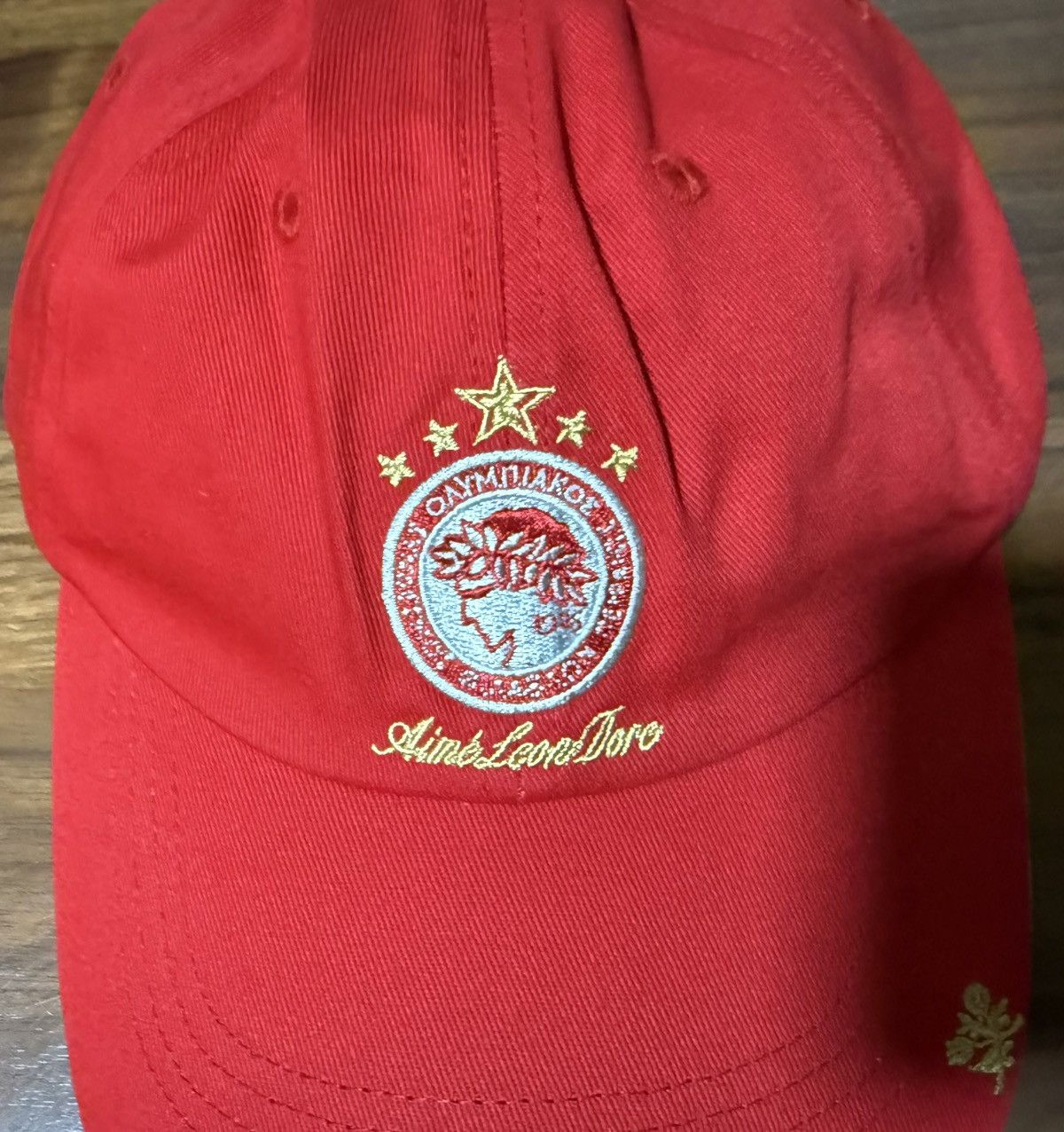 Aime Leon Dore Aime Leon Dore ALD / Olympiacos F.C. Logo Hat Red Size ONE SIZE - 5 Thumbnail