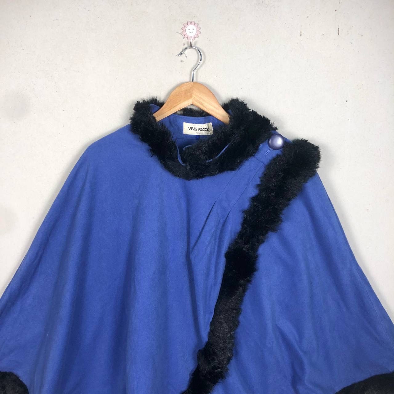 Cloak Japan Avant Garde Shearling Purple Poncho Cloaks Capes Size US L / EU 52-54 / 3 - 3 Thumbnail