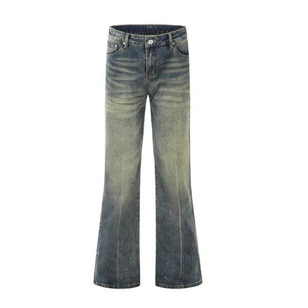 VIBE American distressed punk loose casual flared washed jeans Size US 34 / EU 50 - 1 Thumbnail