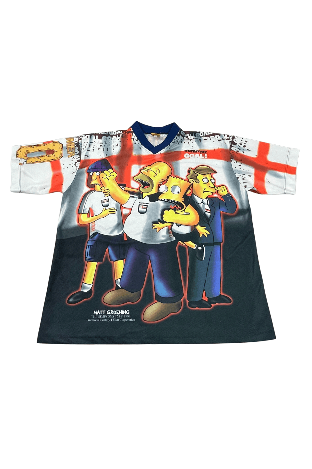 1999 Italian-Made Simpsons“HOMMER 00”England All-Over Jersey