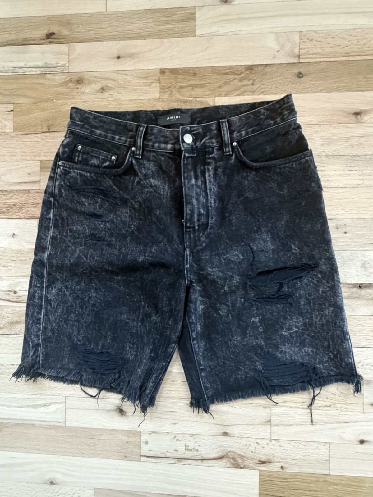 Amiri Grey Amiri Denim Short Size US 31 - 7 Thumbnail
