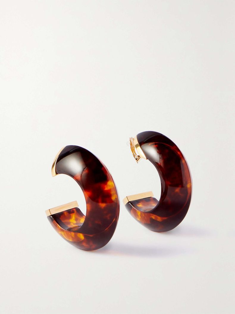 Saint Laurent Paris o1bcso1str0226 Size:OS/Bumpy Hoop Earrings in Multicolor Size ONE SIZE - 1 Thumbnail