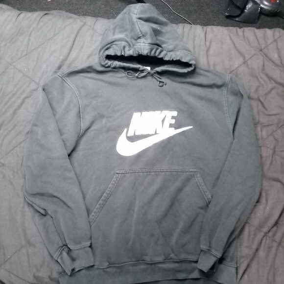 Nike × Vintage Vintage Y2K Nike Logo Hoodie Sweatshirt Embroidered Size US L / EU 52-54 / 3 - 2 Thumbnail