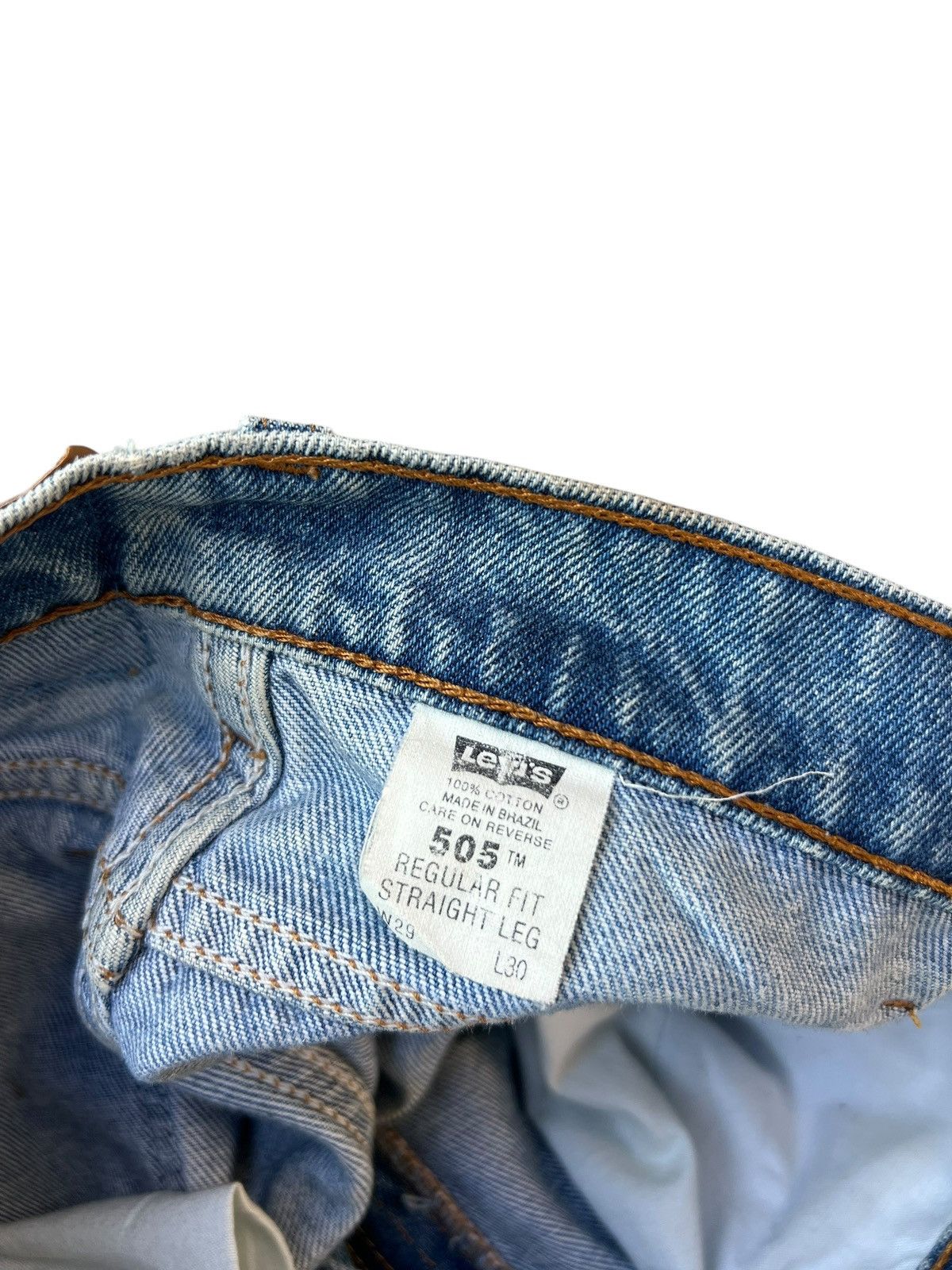 Levi's 1996 Dirty Mud Stains Denim Levi’s 505 Orange Tab Jeans Size US 29 - 21 Thumbnail