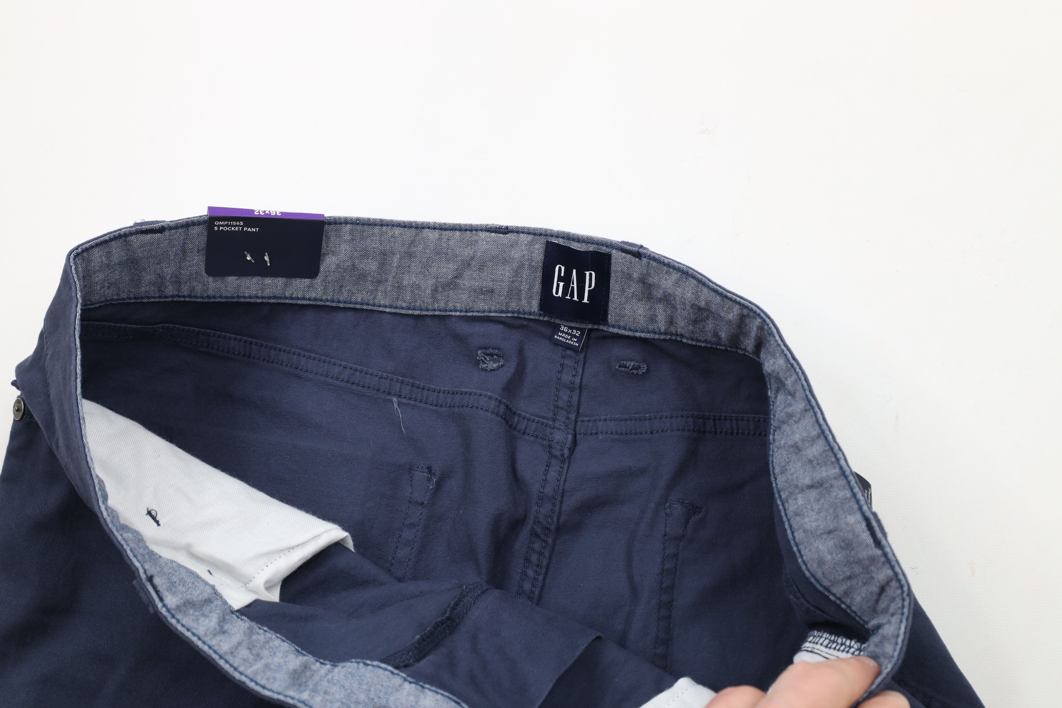 Gap × Vintage New Gap Fit Stretch Twill 5 Pocket Chinos Chino Pants Blue Size US 36 / EU 52 - 6 Thumbnail
