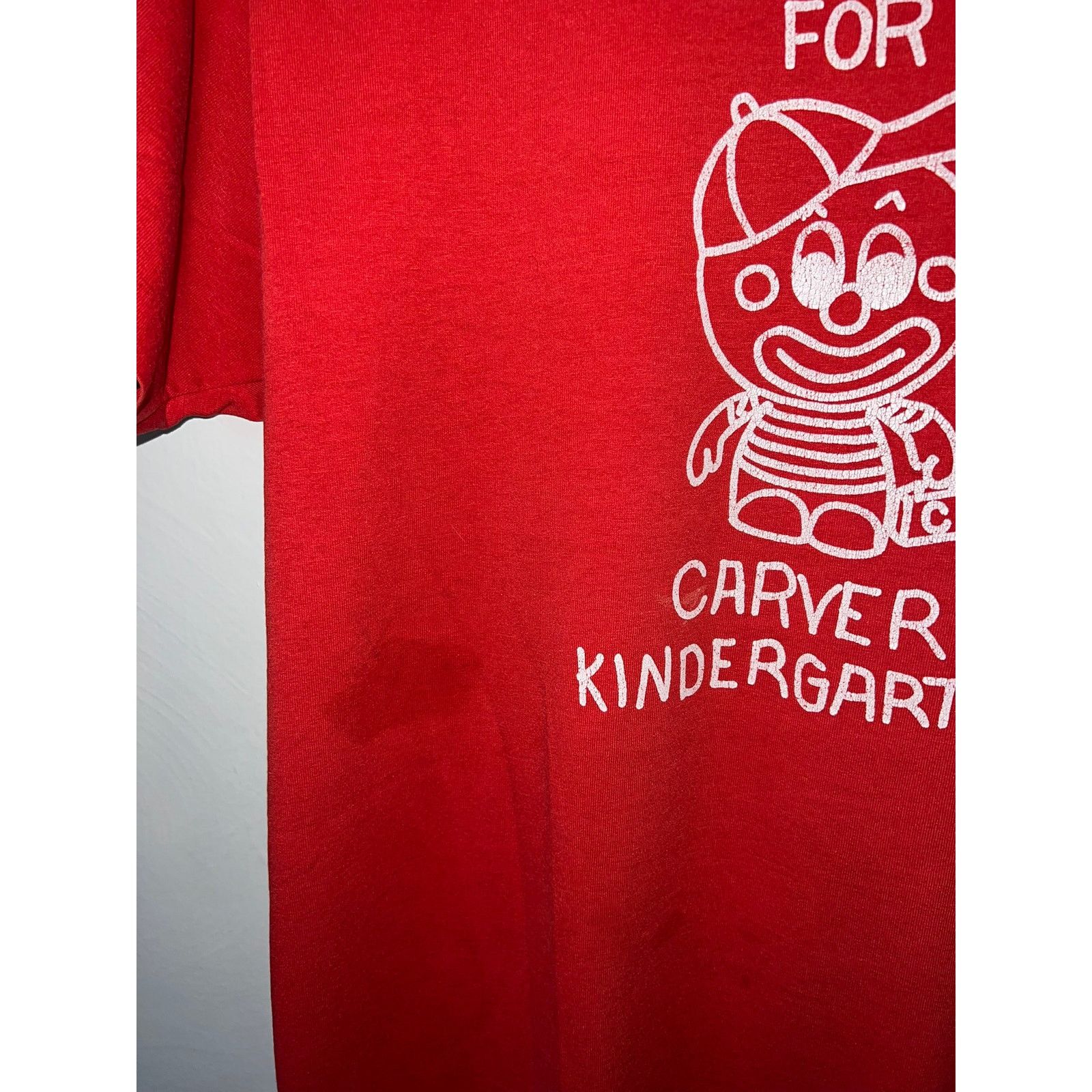 Vintage Vintage Kindergarten Shirt Ready For Carver Red Tee VTG 90s Size US M / EU 48-50 / 2 - 4 Thumbnail