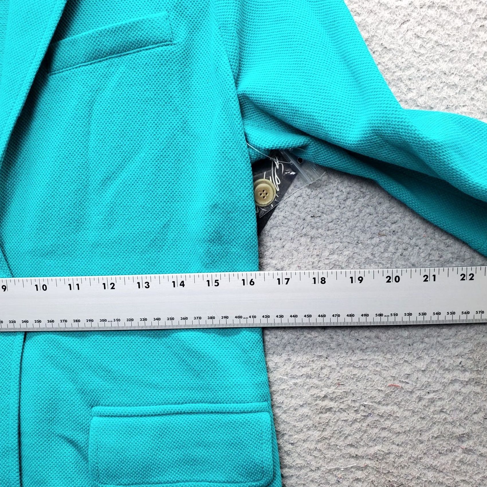 Lord & Taylor LORD & TAYLOR Blazer Jacket Womens M Blue Single Breasted Notch Lapel 1 Button Blazer Womens Size M Blue - NWT Size M / US 6-8 / IT 42-44 - 4 Thumbnail